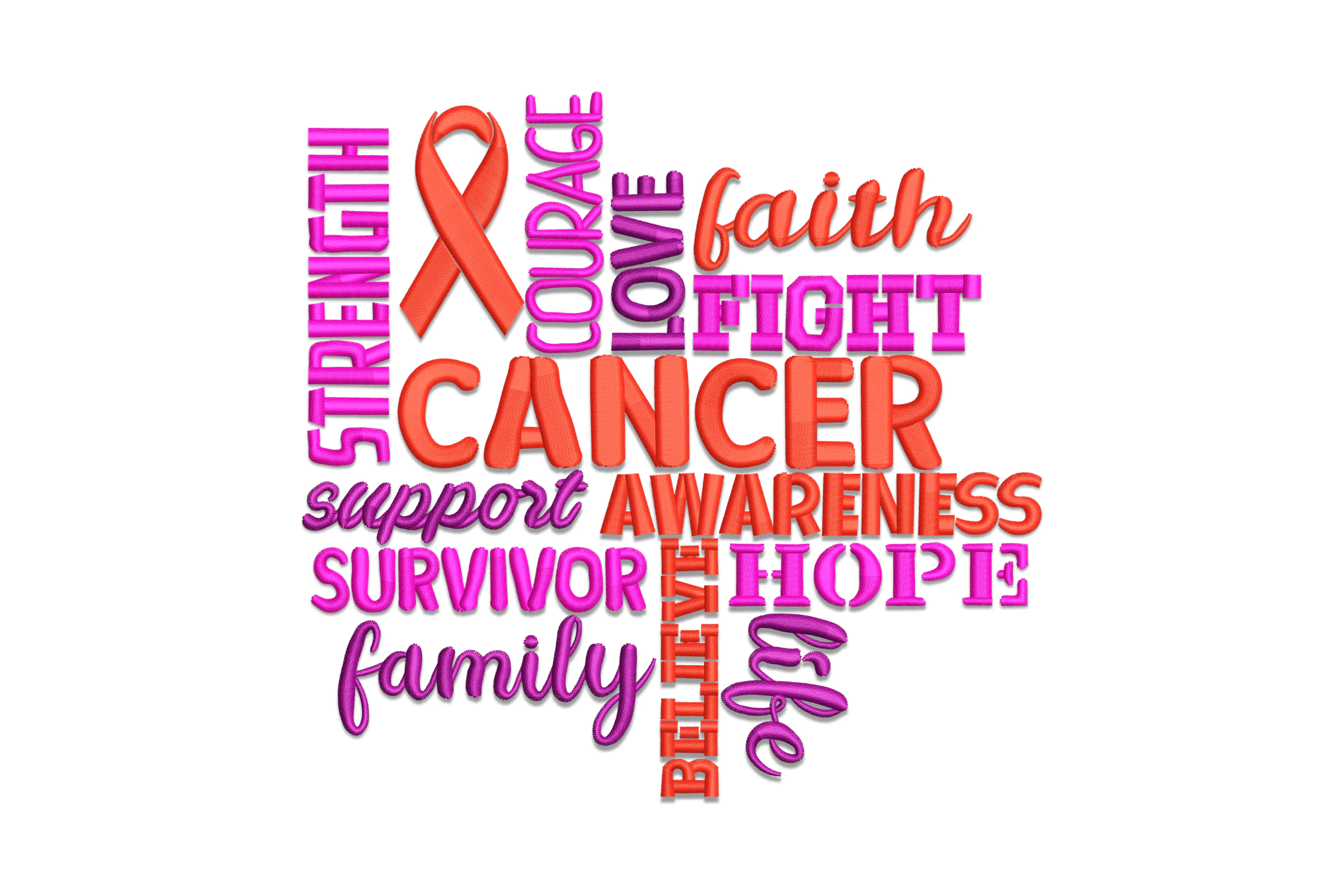 Breast Cancer Embroidery Design