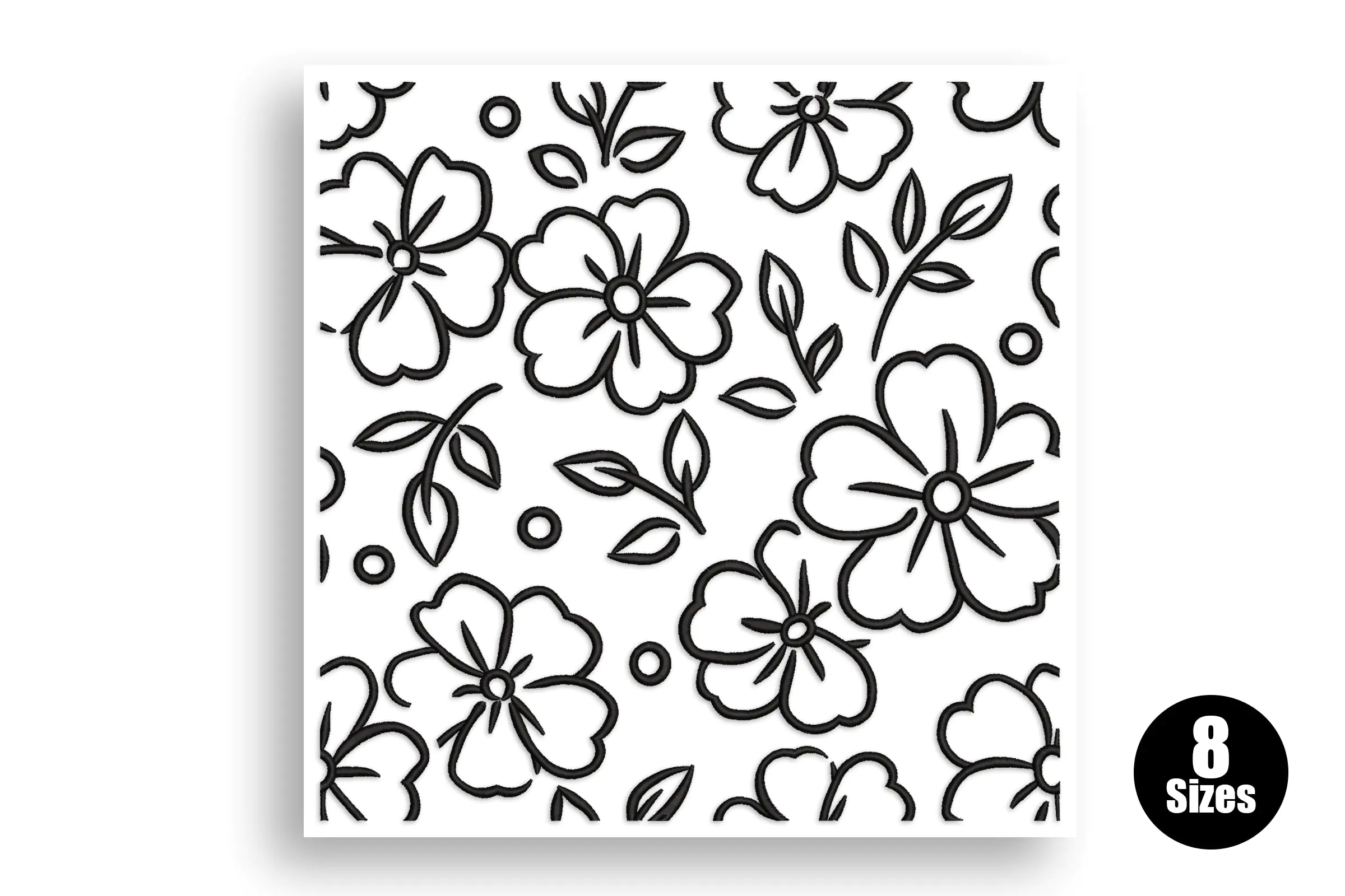 Flower Quilt Block Embroidery Design