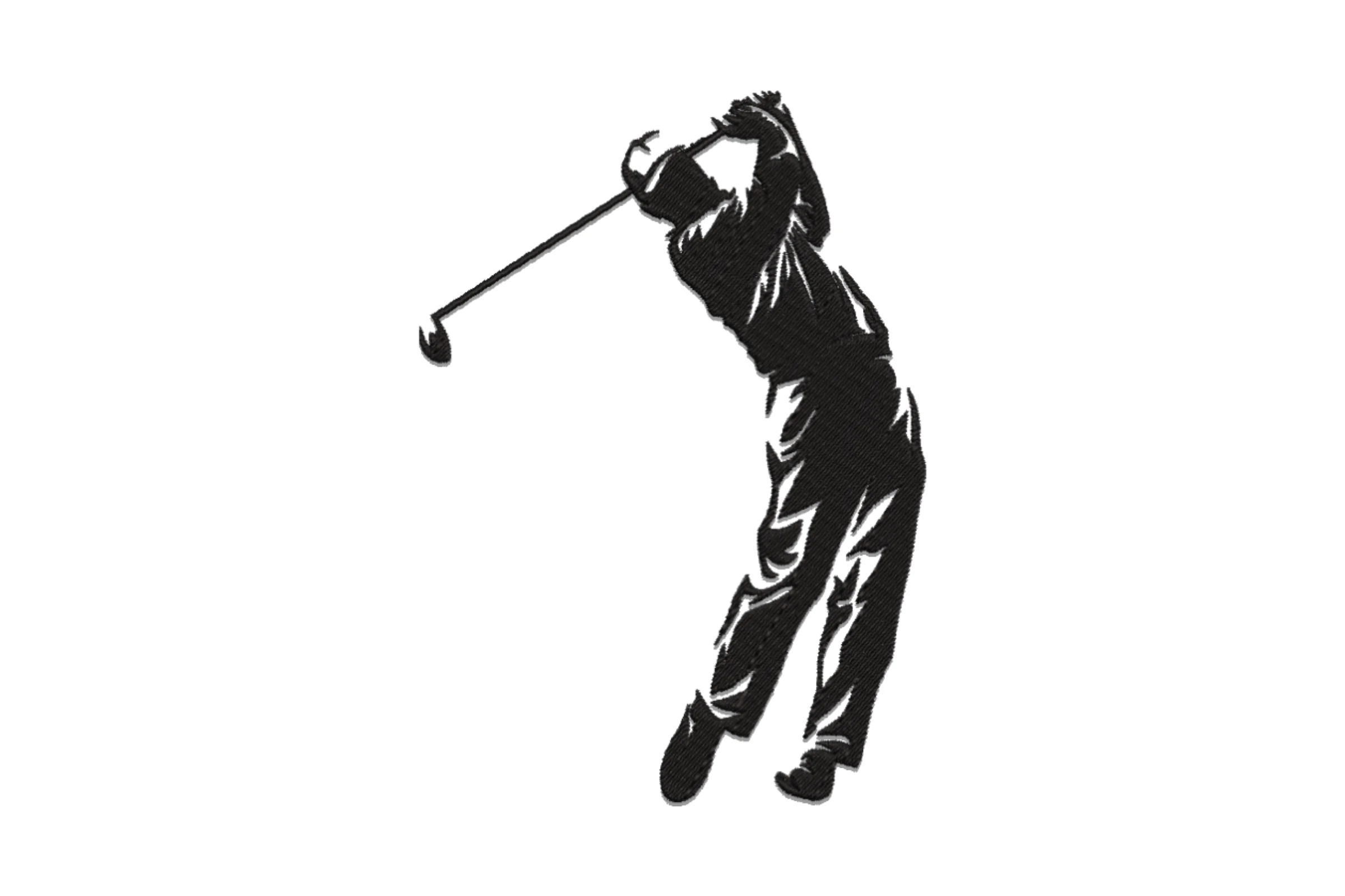 Golf Player Embroidery Design