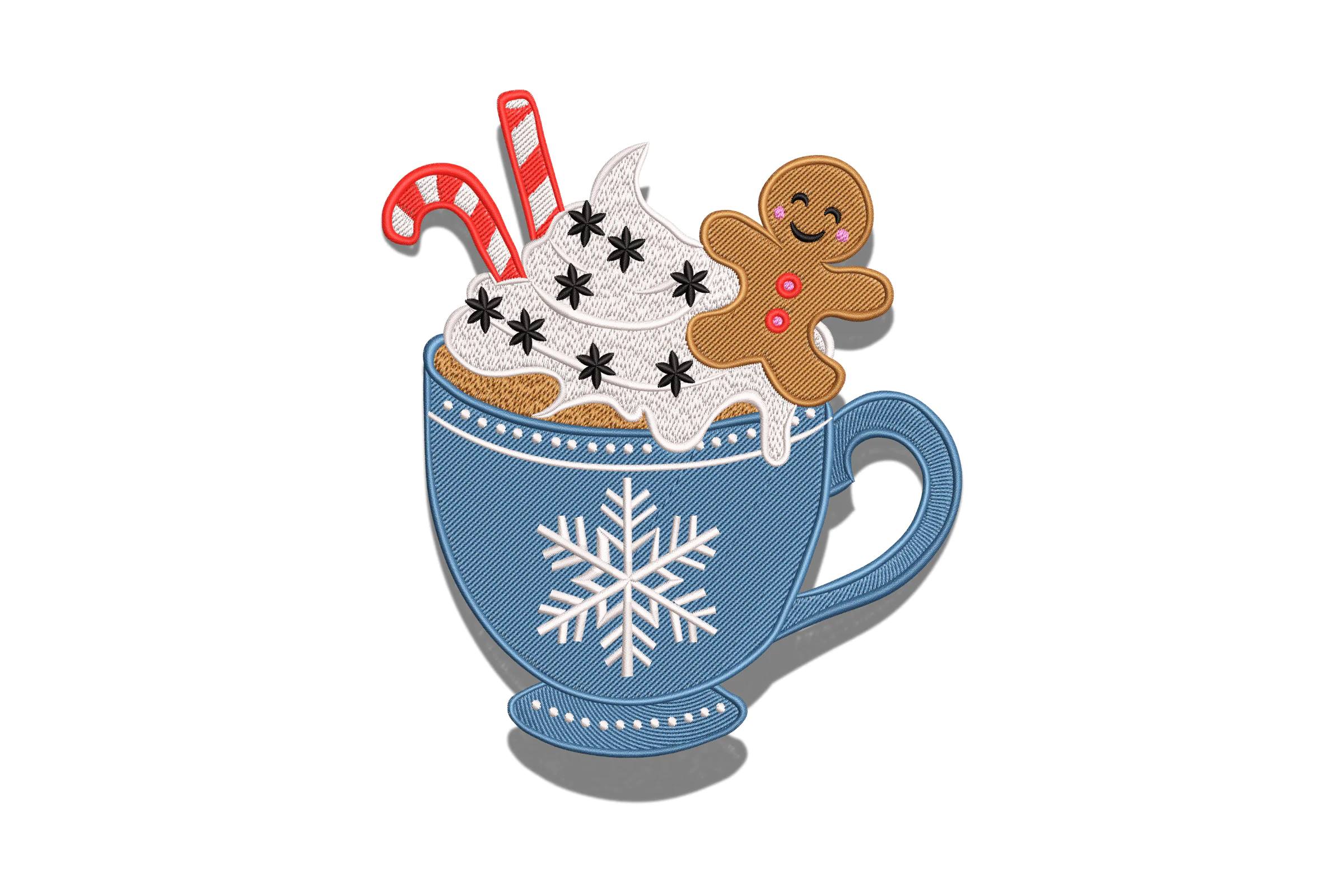 Hot Cocoa Christmas Embroidery Design