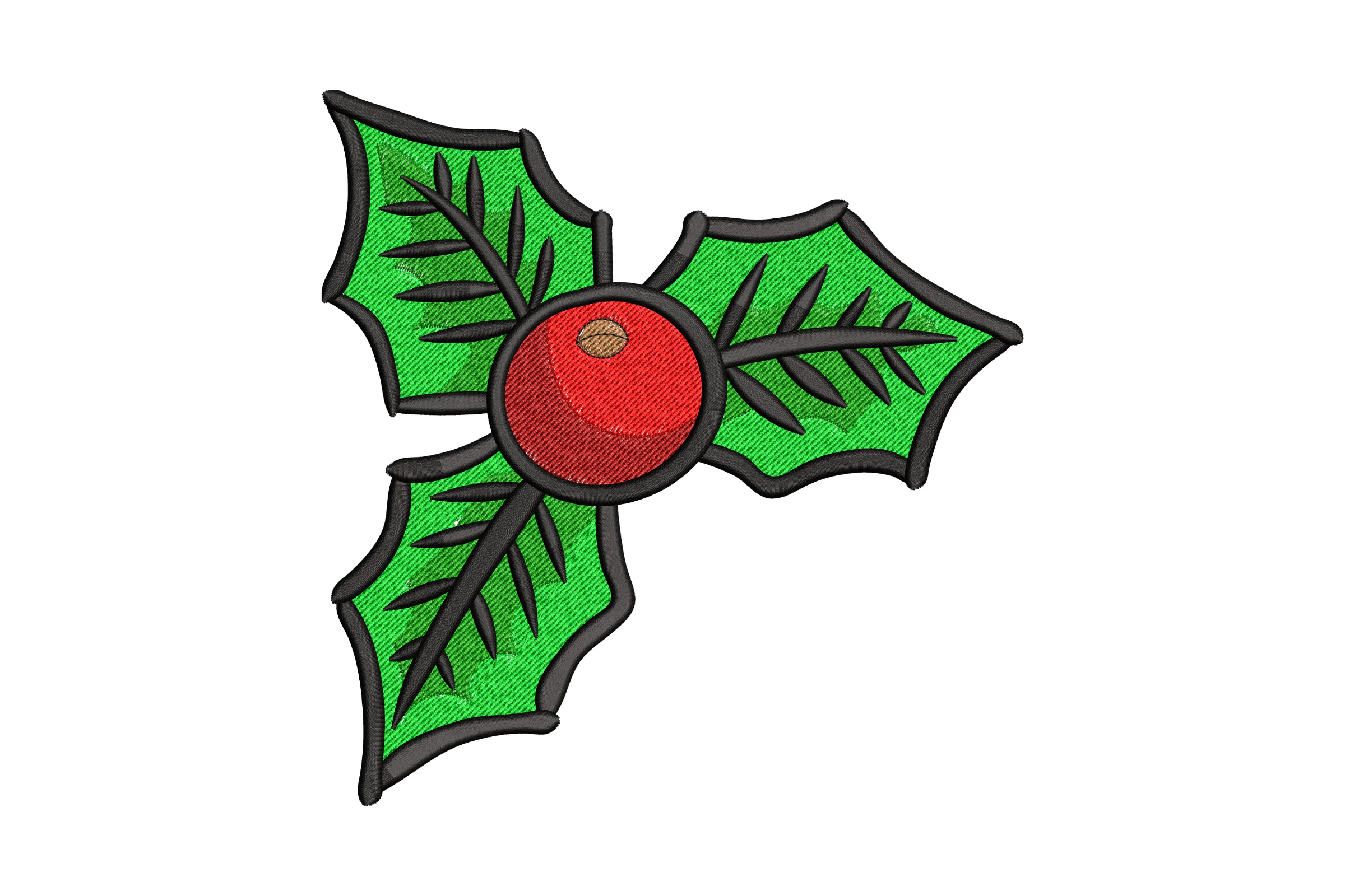 Christmas Holly Embroidery Design