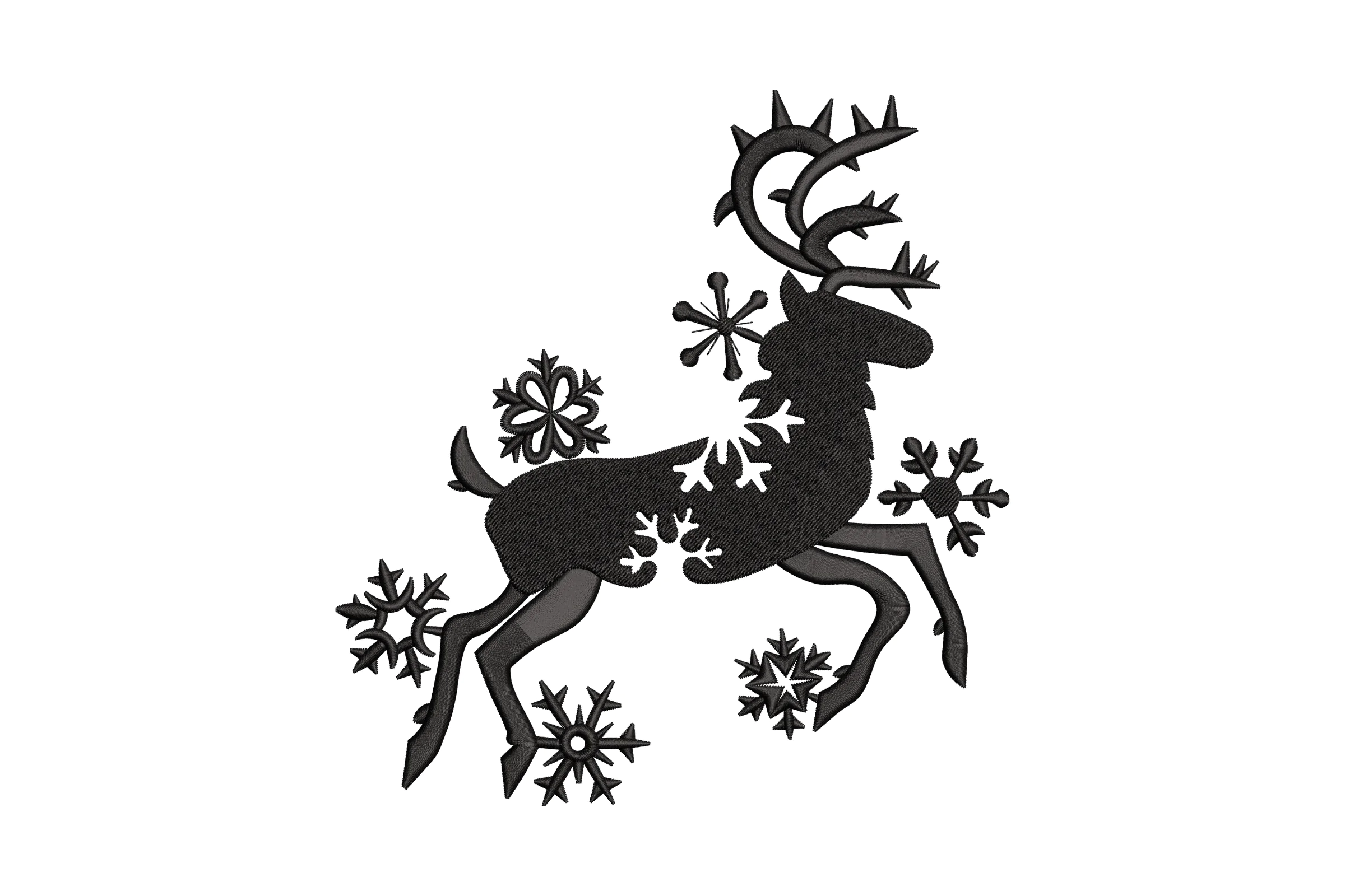 Christmas Deer Embroidery Design