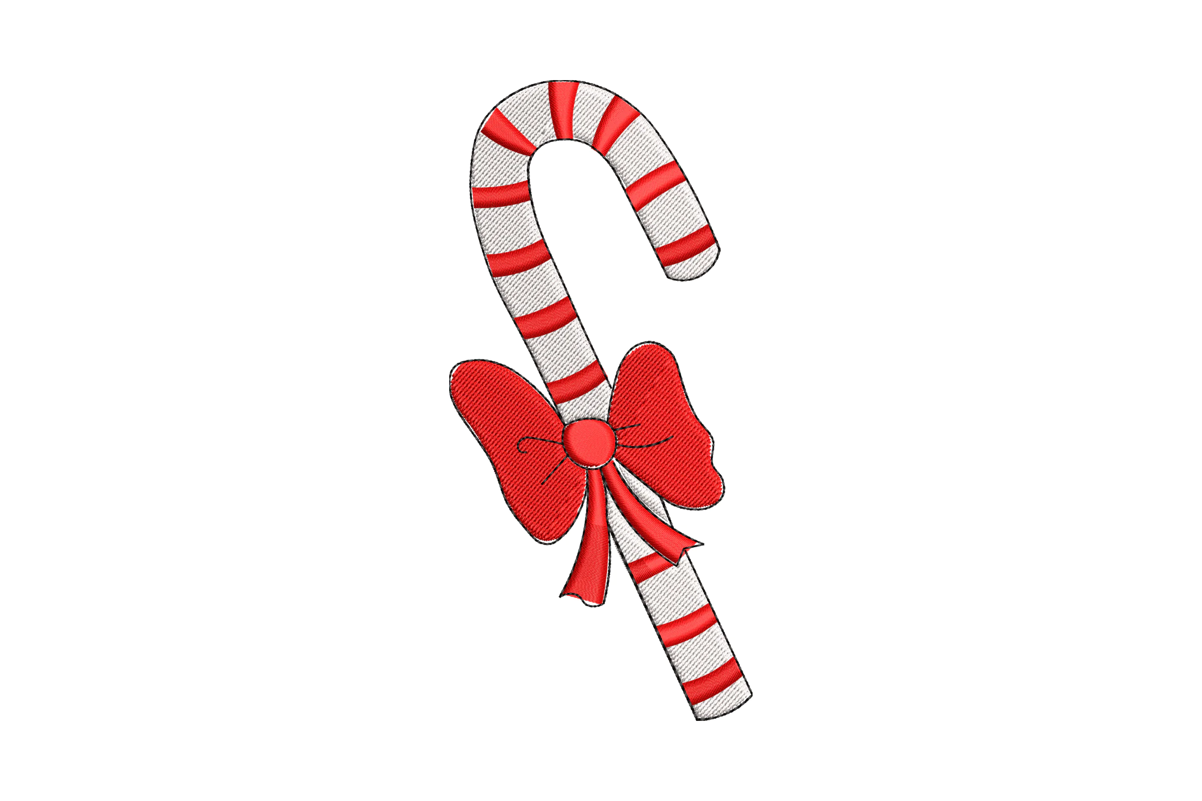 Christmas Candy Cane Design Embroidery Design