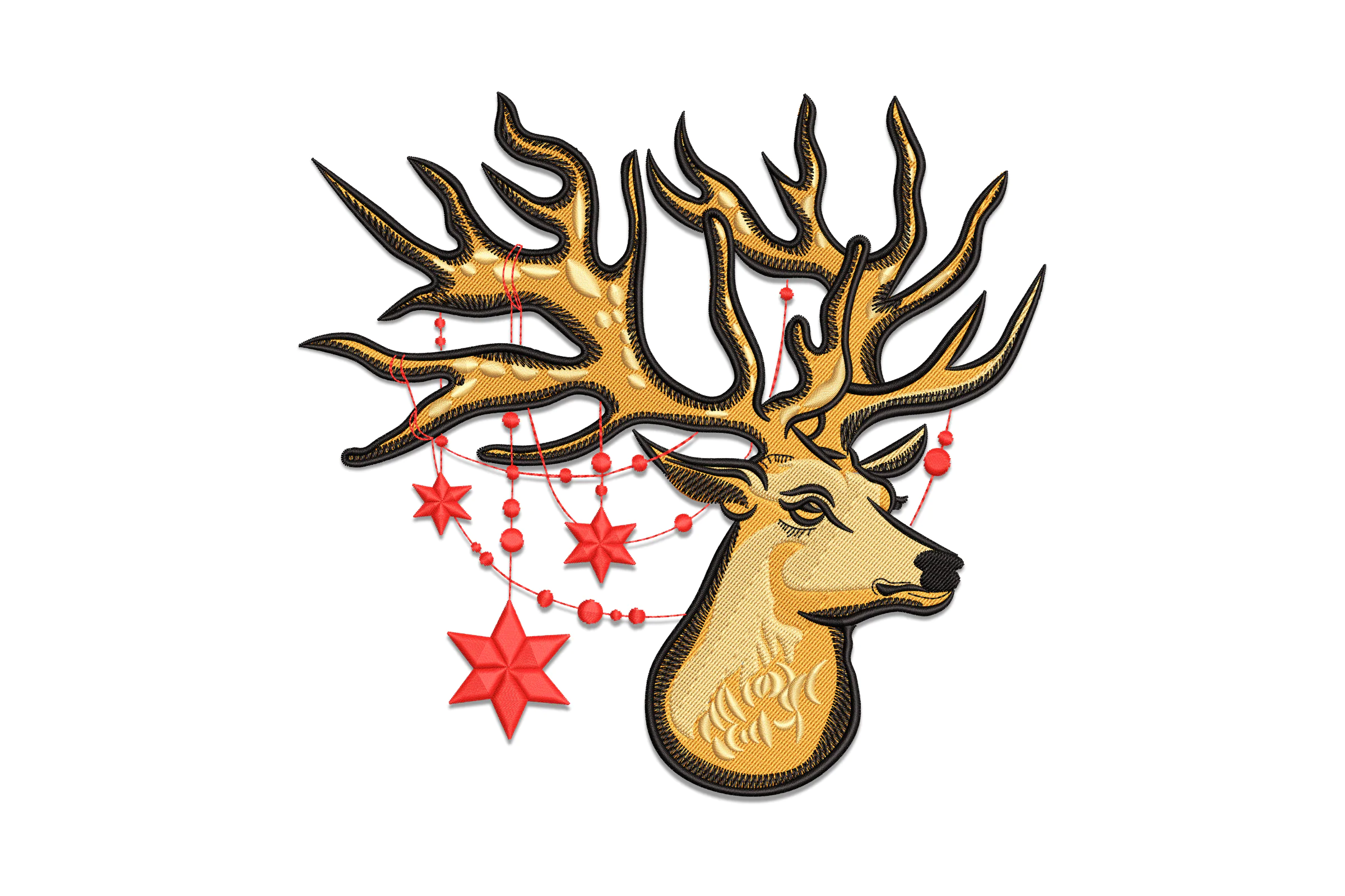 Xmas Reindeer Embroidery Design