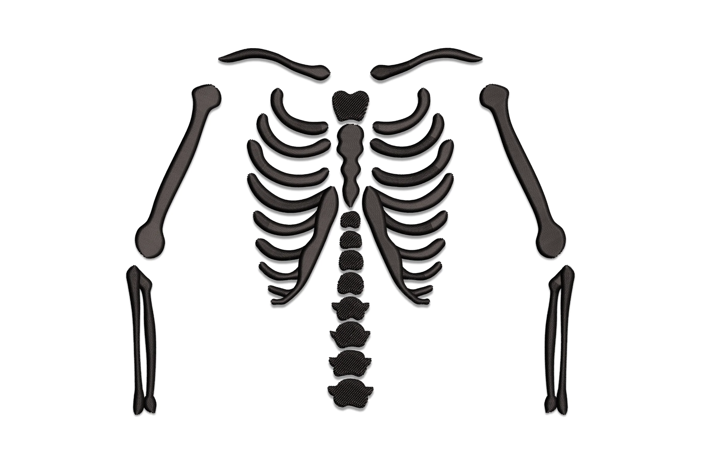 Human Skeleton Embroidery Design
