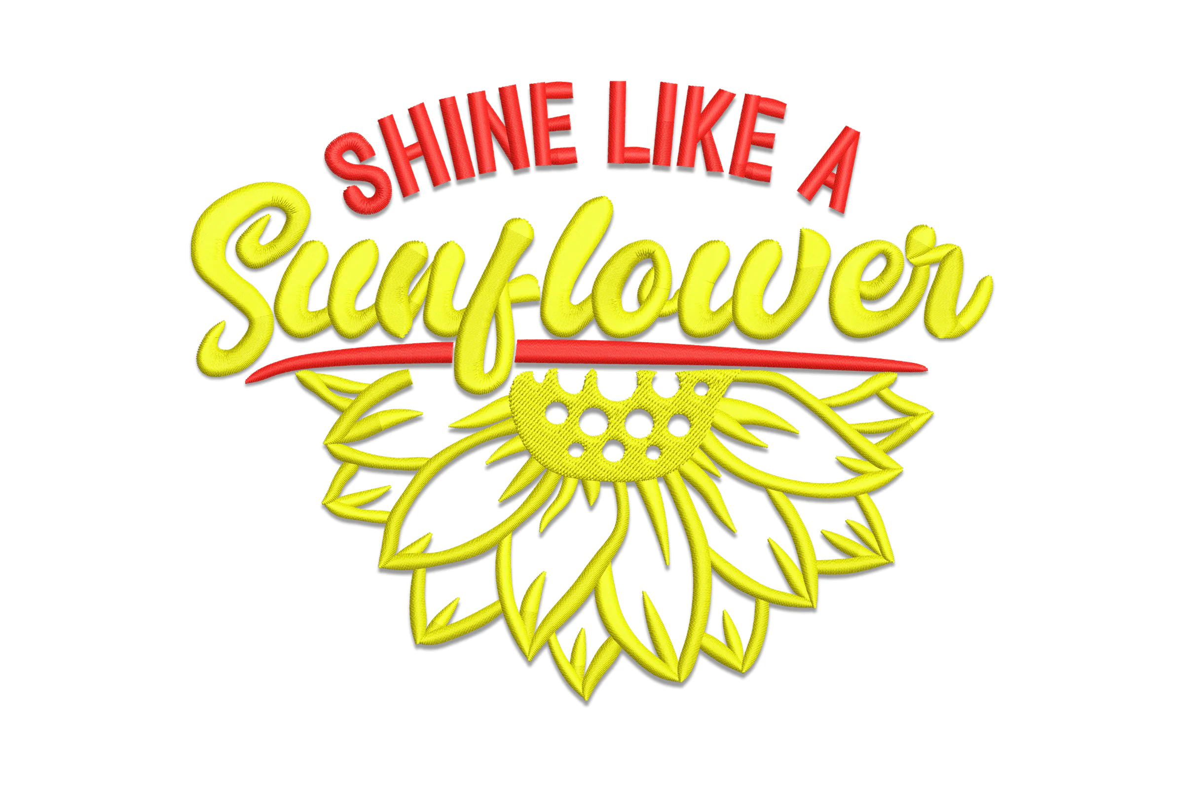 Shine Like A Sunflower Embroidery Design