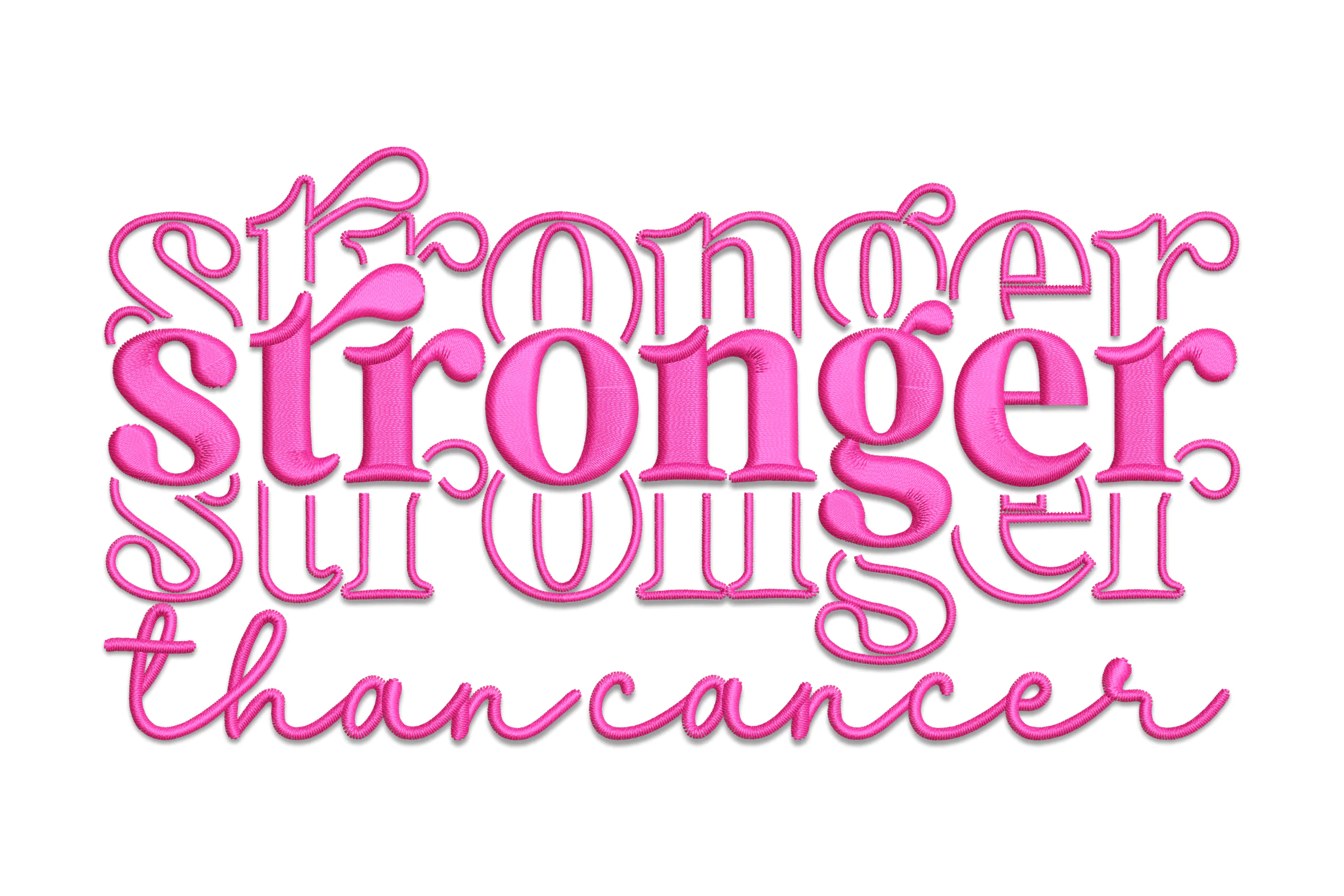Stronger Than Cancer Embroidery Design File
