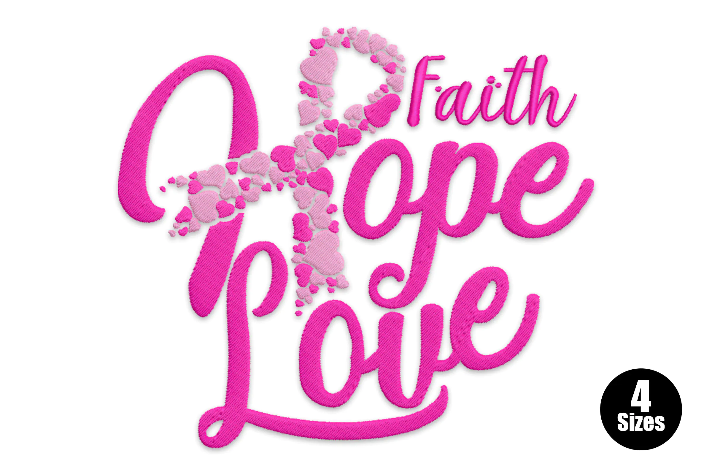 Faith Hope and Love Embroidery Design