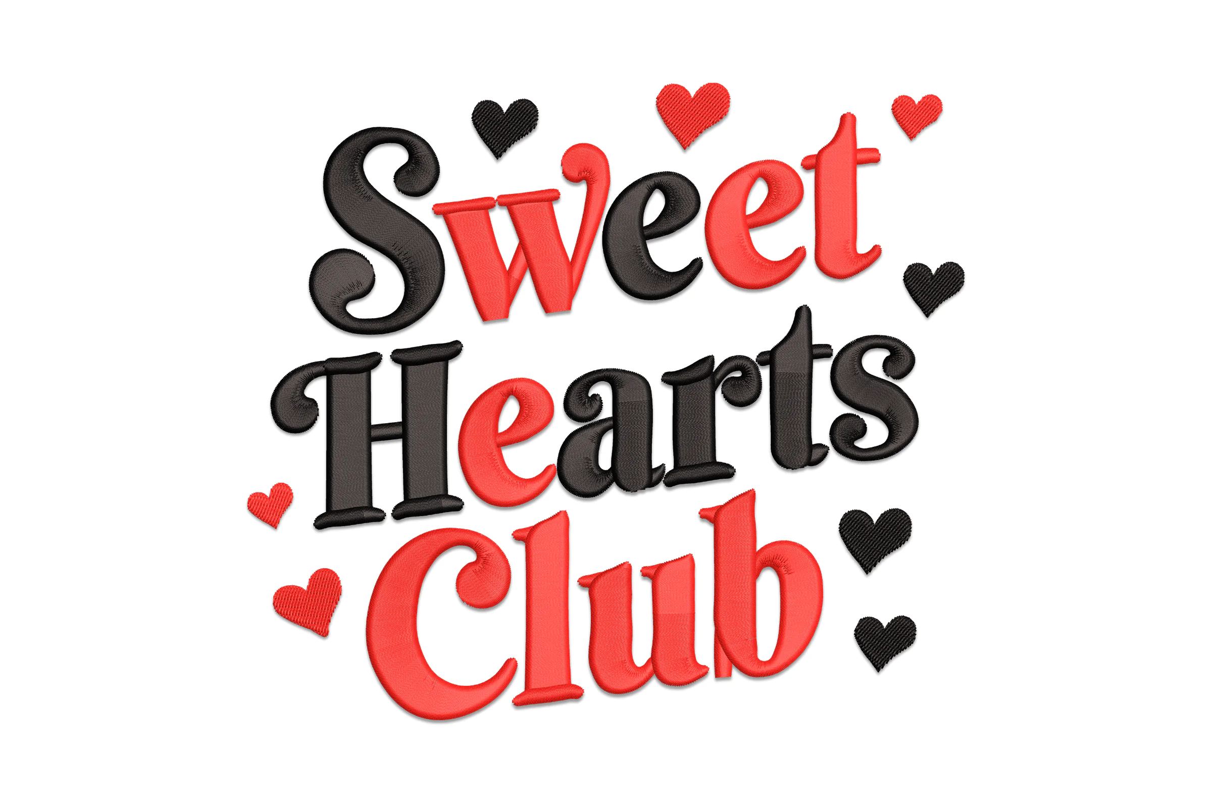 Sweet Hearts Embroidery Design