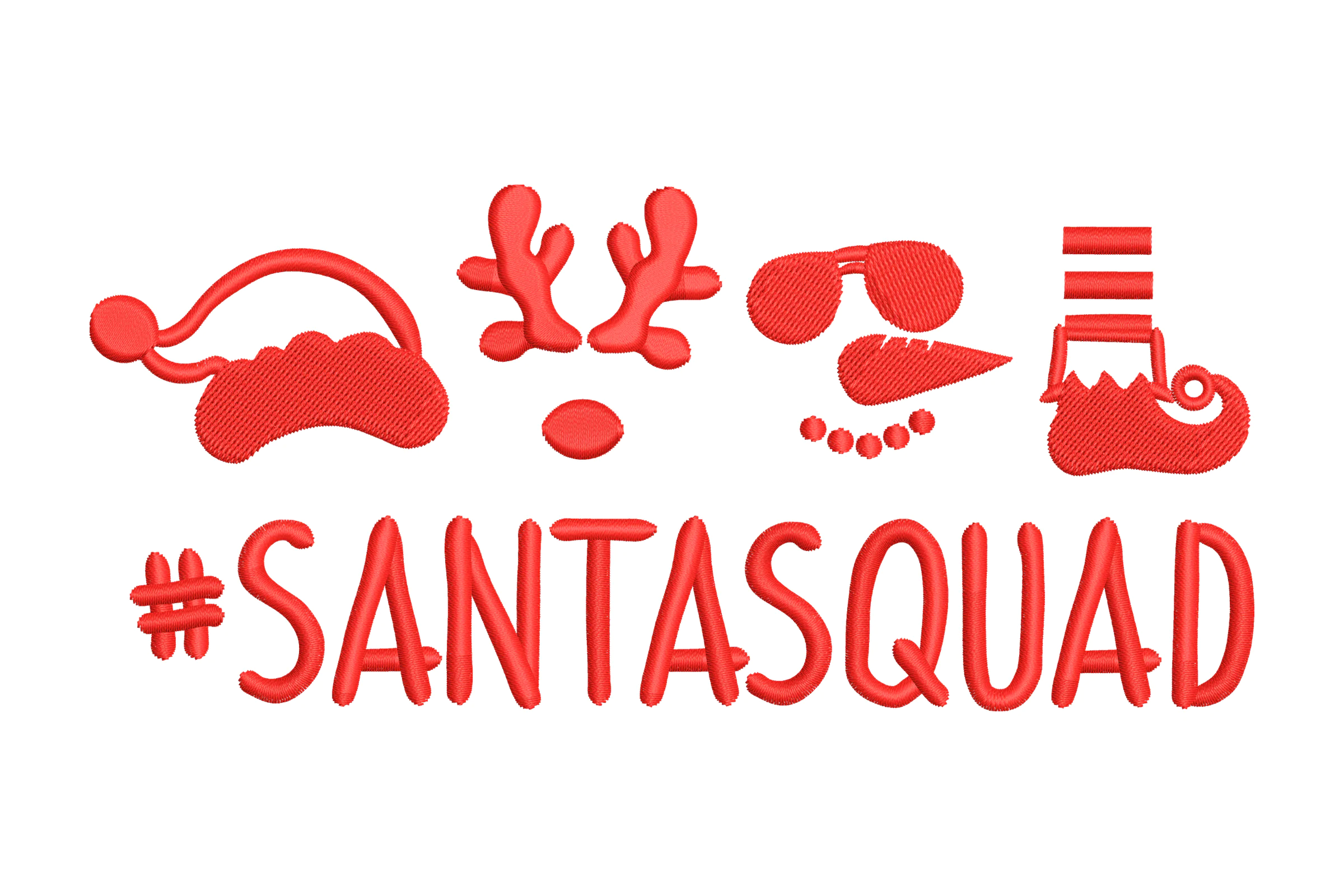 Santa Squad Embroidery Design