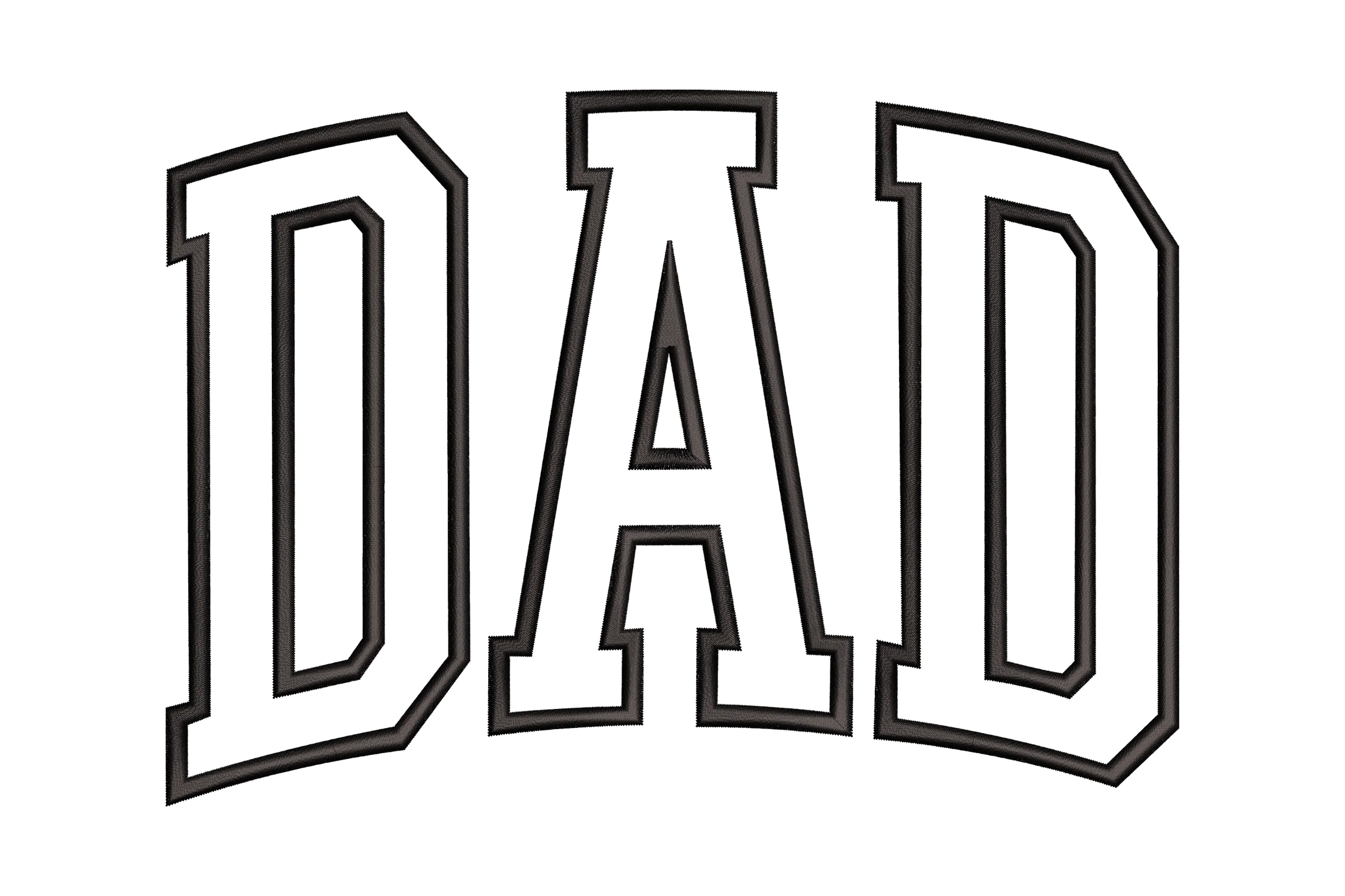 Dad Applique Embroidery Design