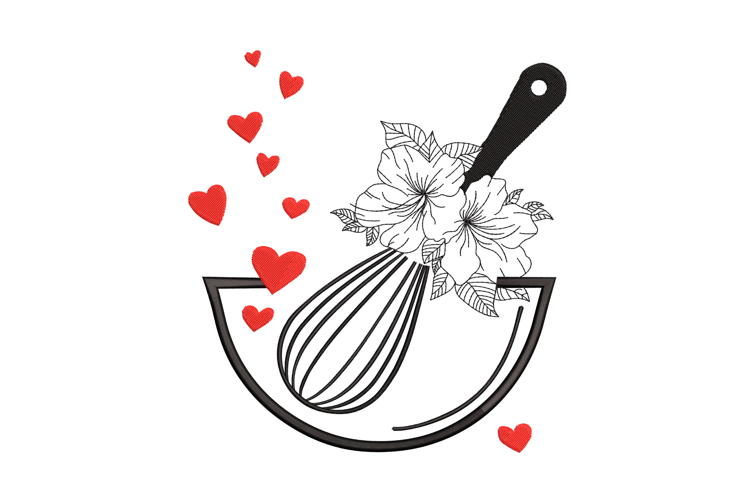 Baked with Love Embroidery Design File