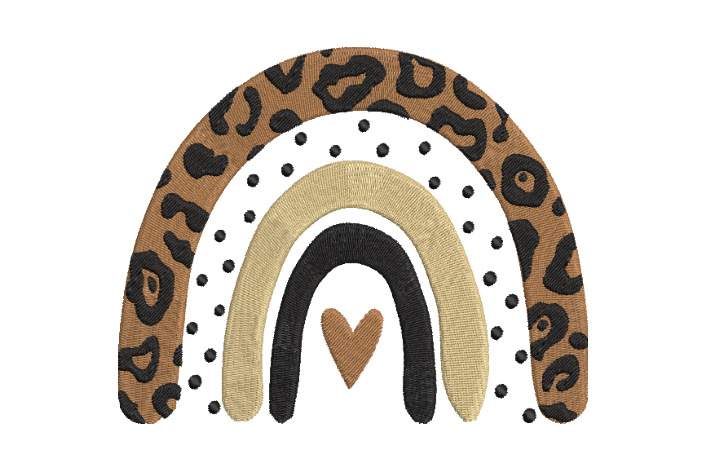 Leopard Rainbow Embroidery Design