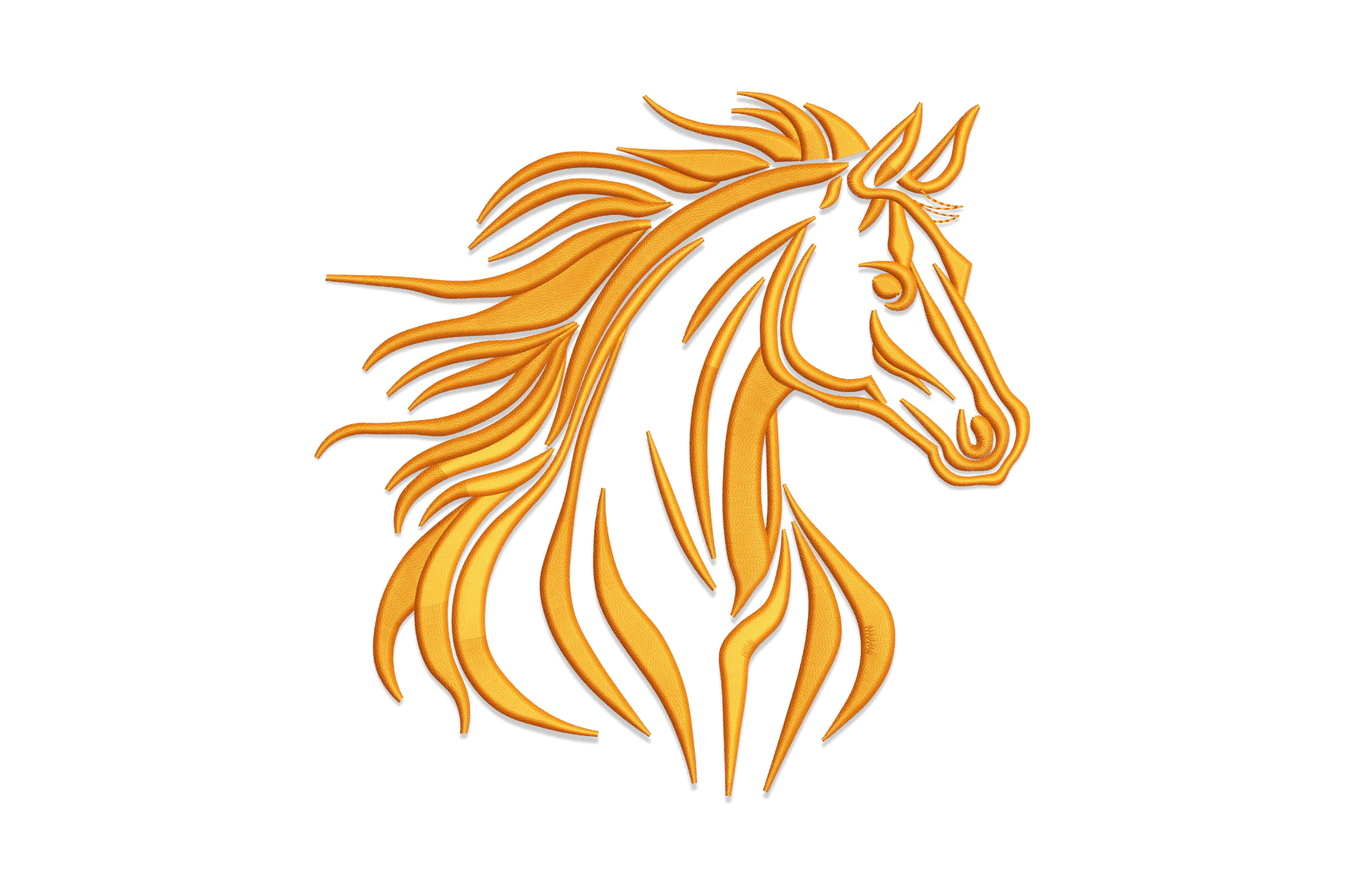 Horse Portrait Silhouette Machine Embroidery Design