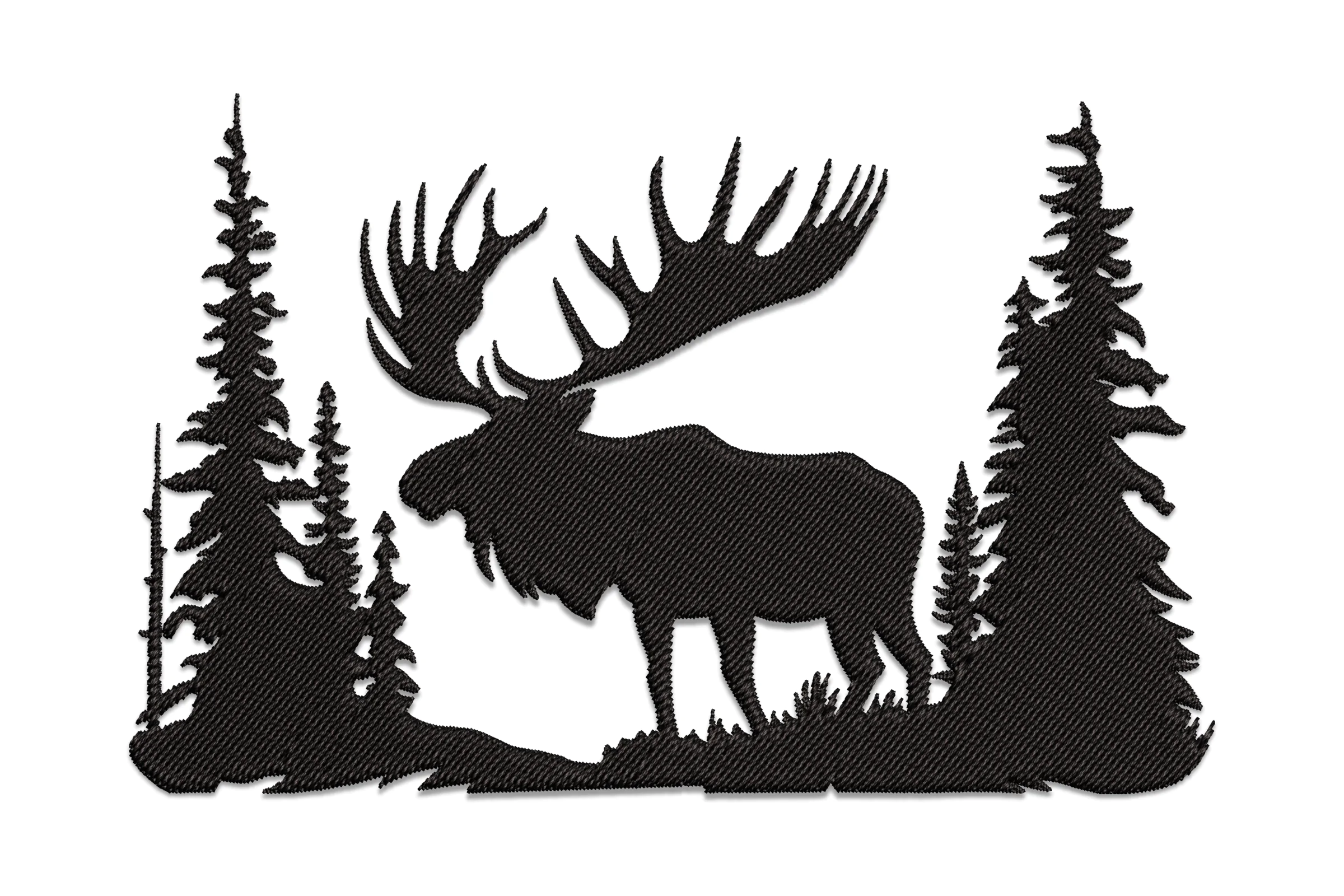 Moose Embroidery Design