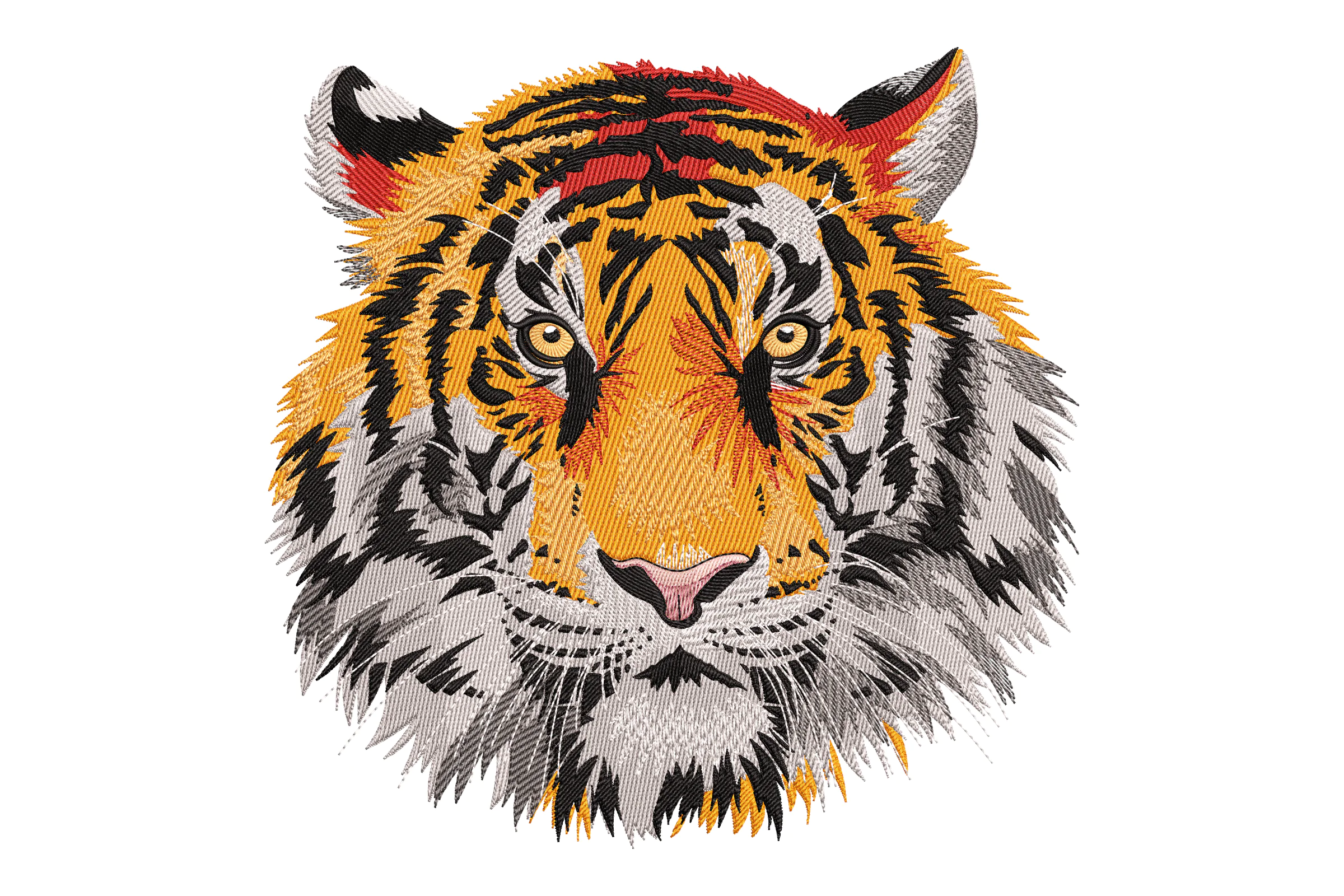 Majestic Tiger Face Embroidery Design
