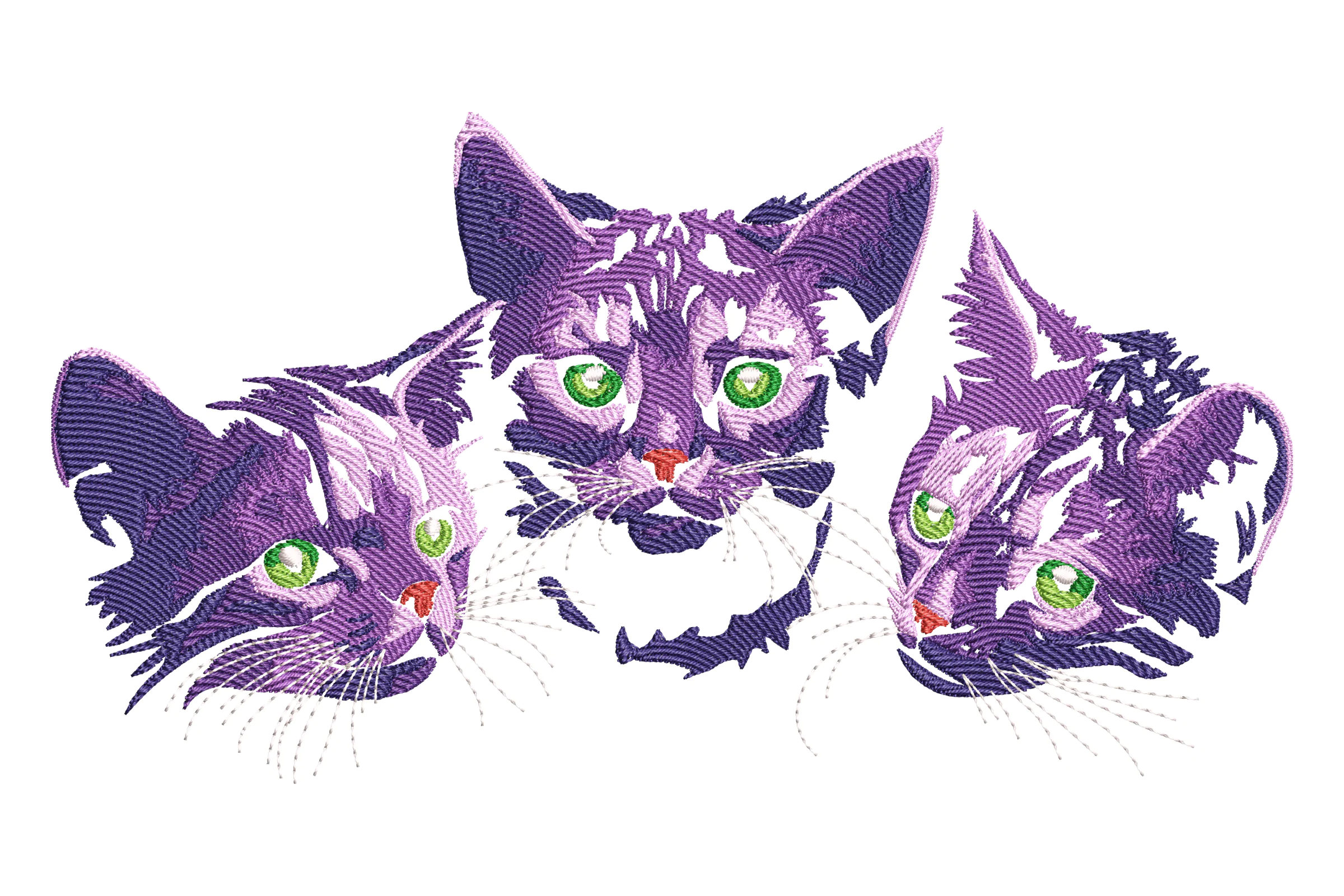 Cat Purple Embroidery design