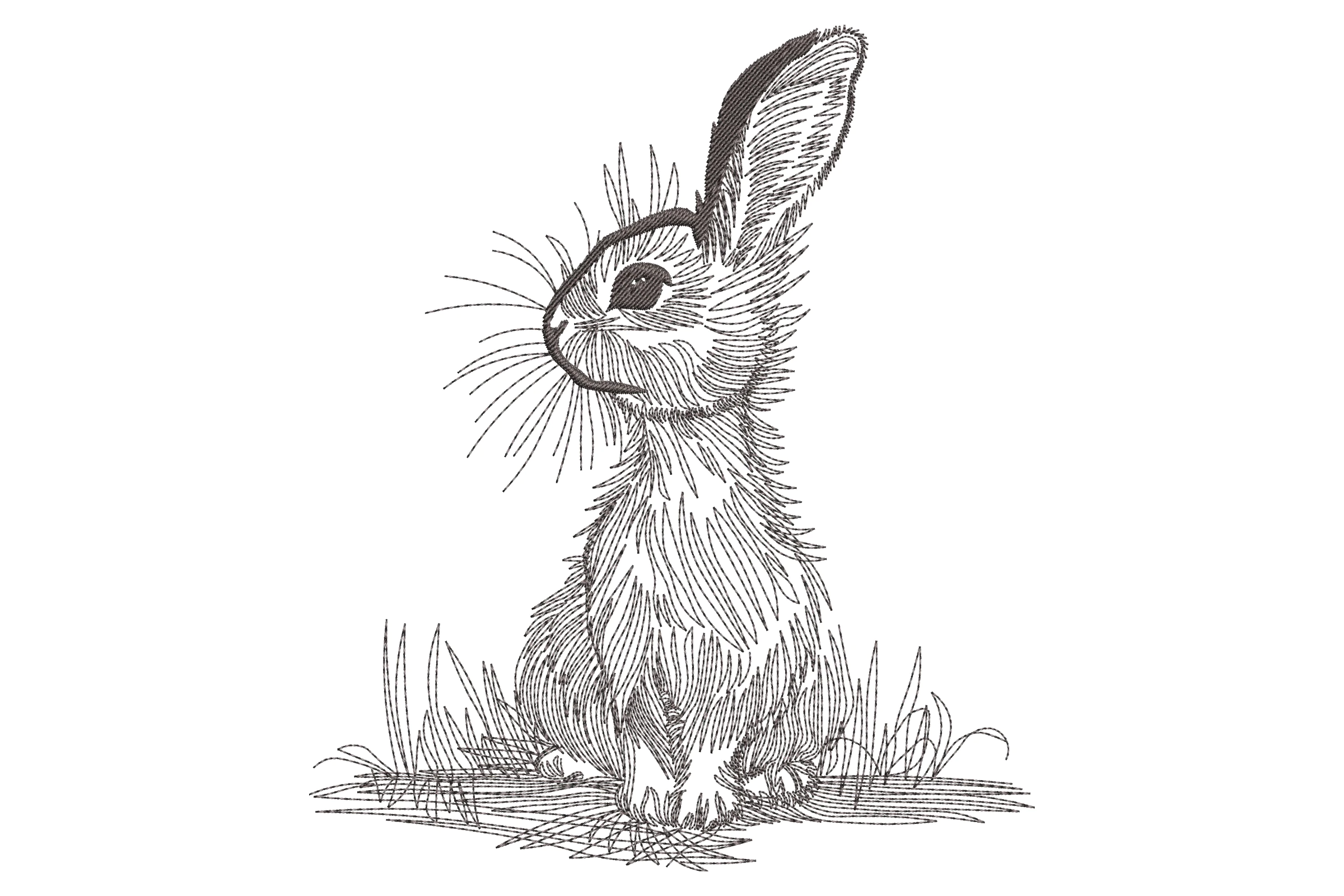 Cute Rabbit Embroidery Design