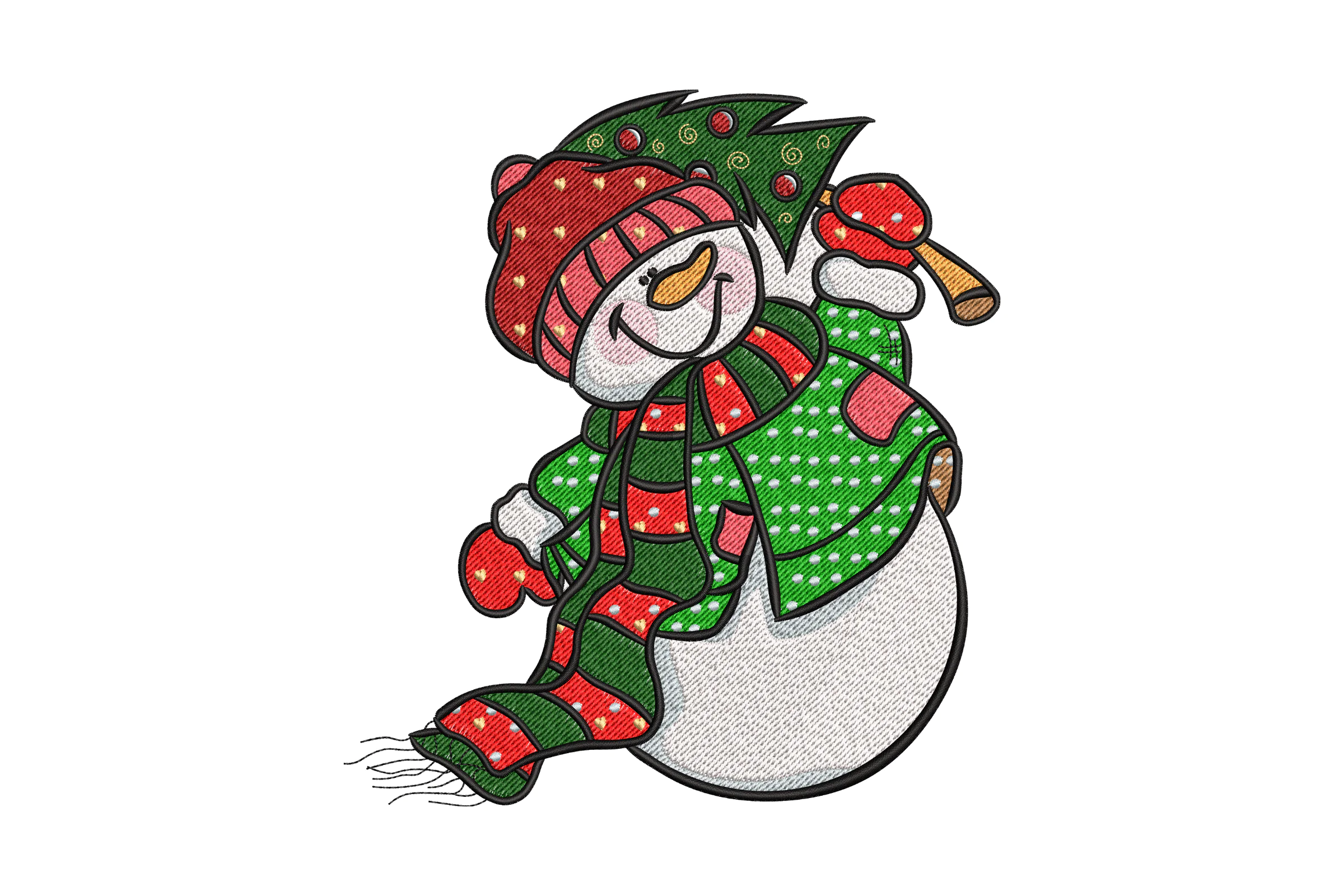 Snowman Christmas Embroidery Design
