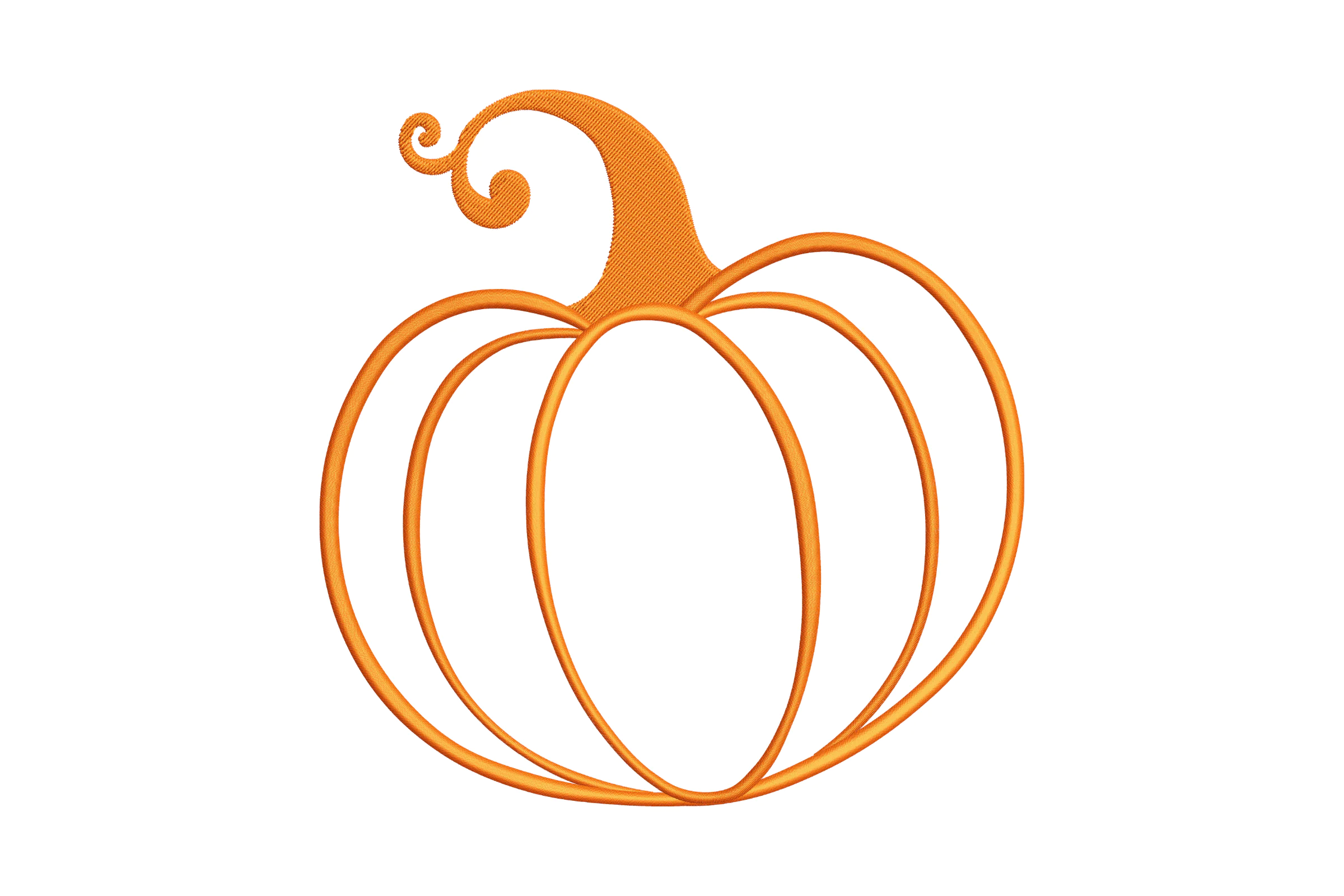 Pumpkin Outline Embroidery Design