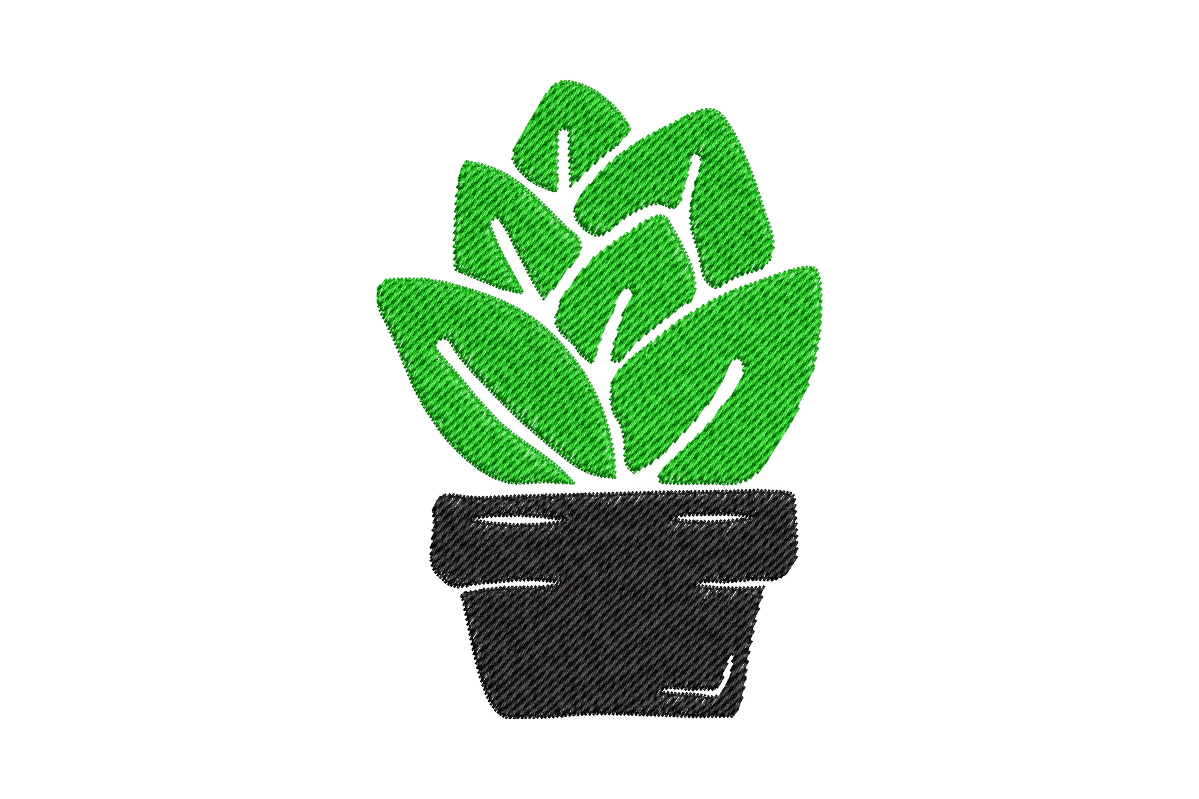 House Plant Embroidery Design