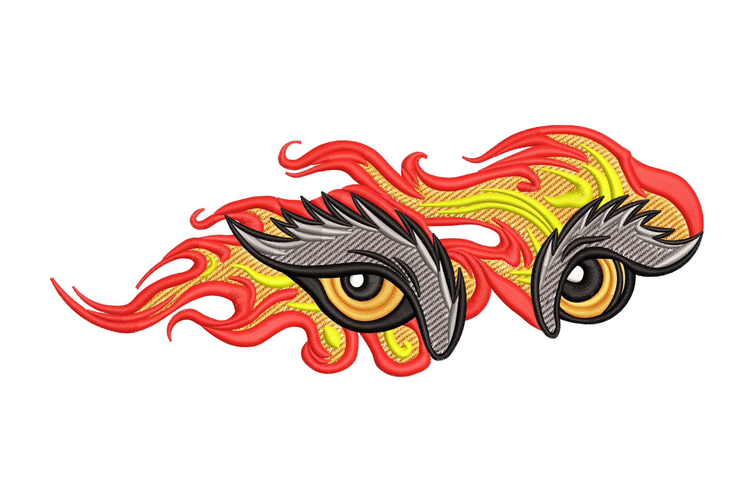 Eye on Fire Fill Embroidery Design