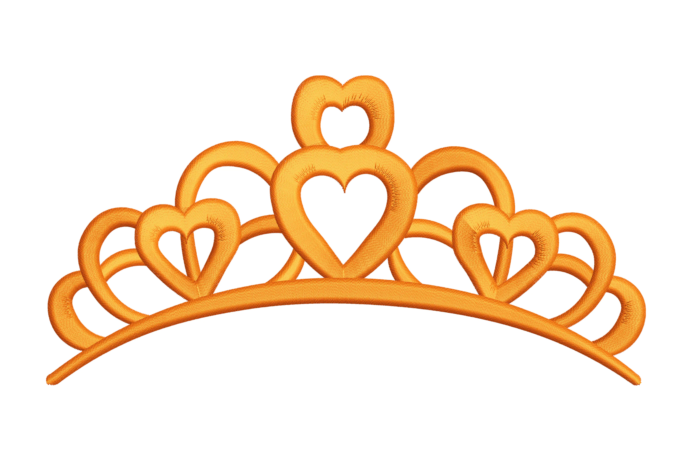 Heart Crown Tiara Embroidery Design