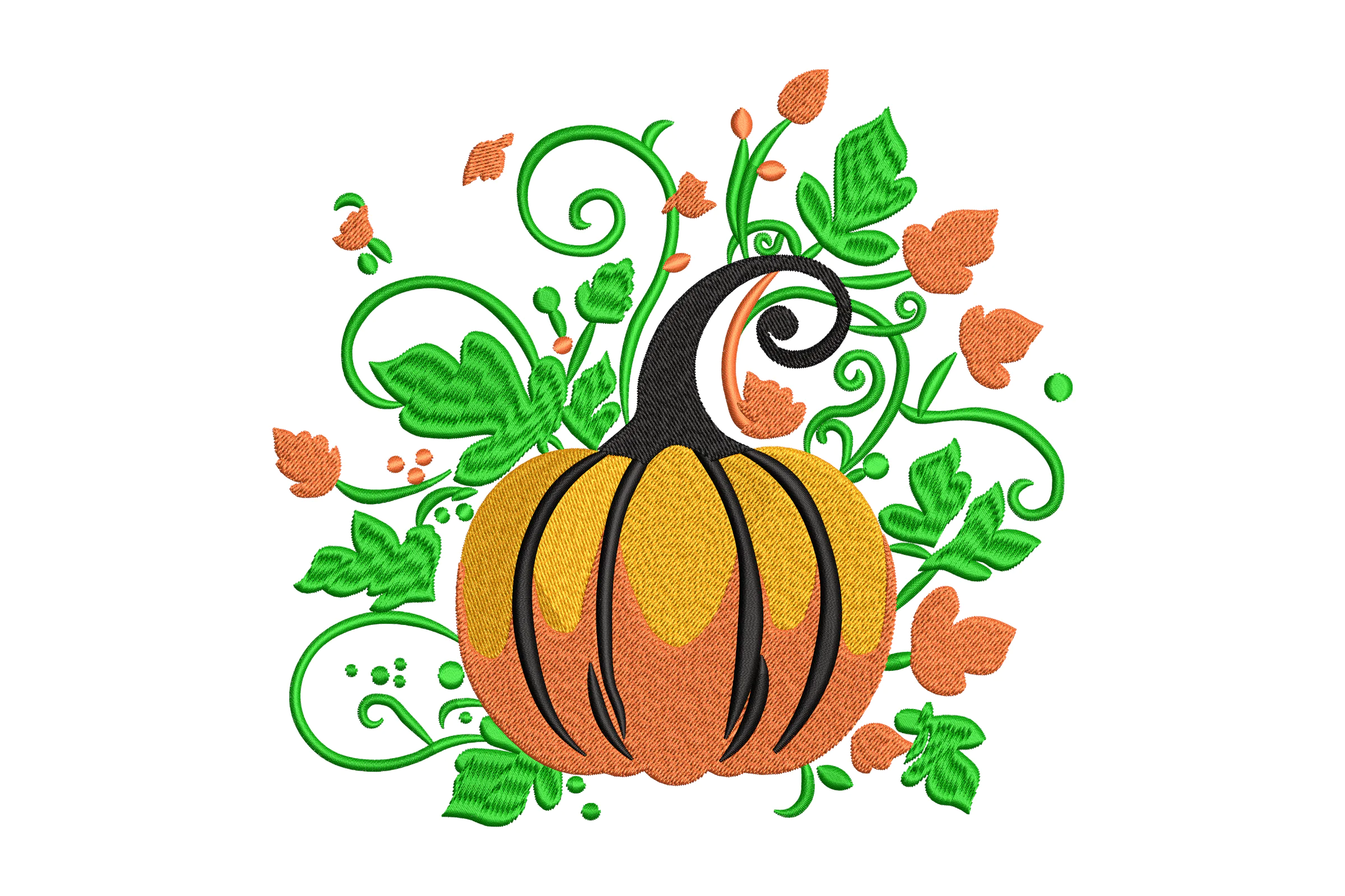 Pumpkin Embroidery Design