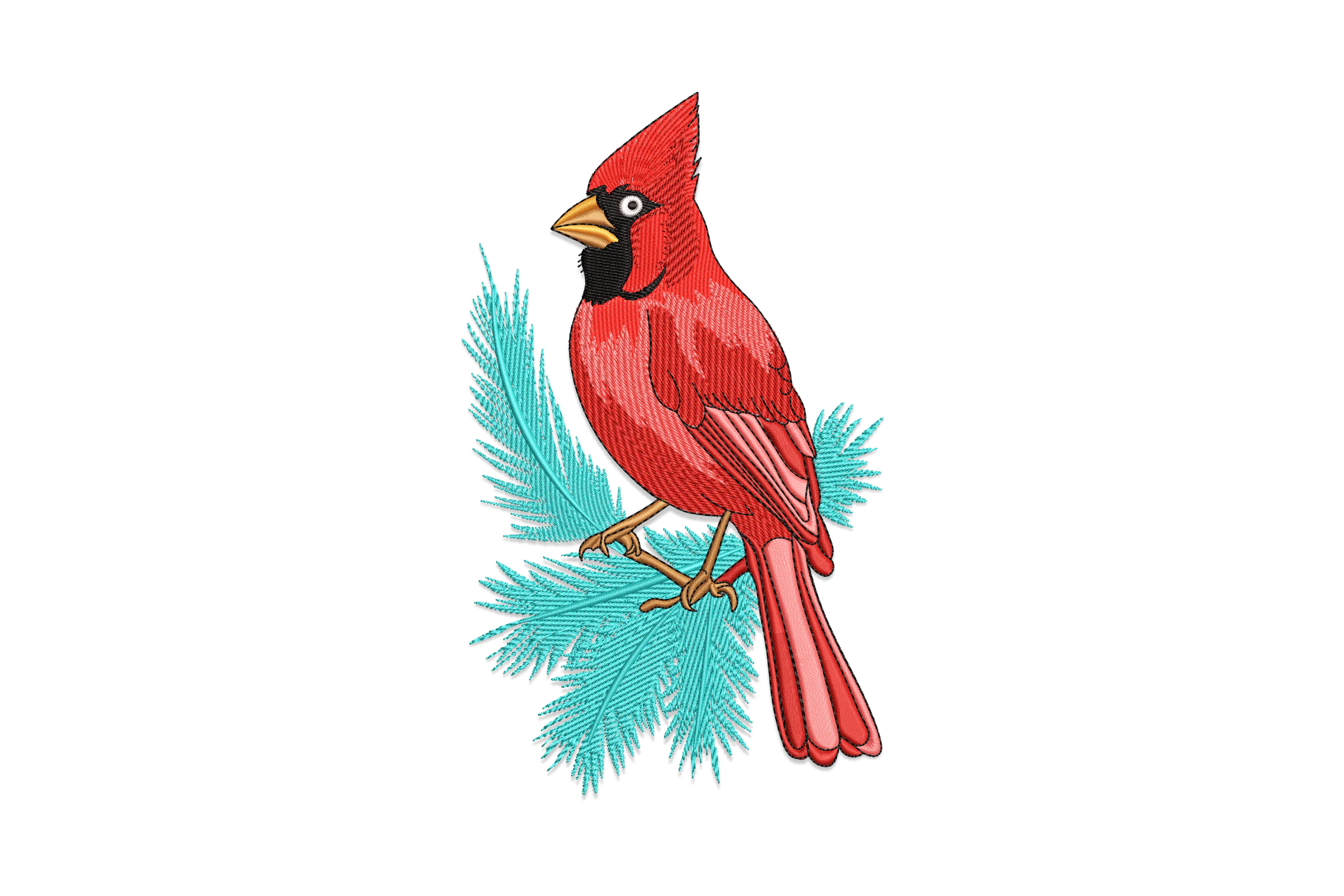 Christmas Bird Cardinal Embroidery Design