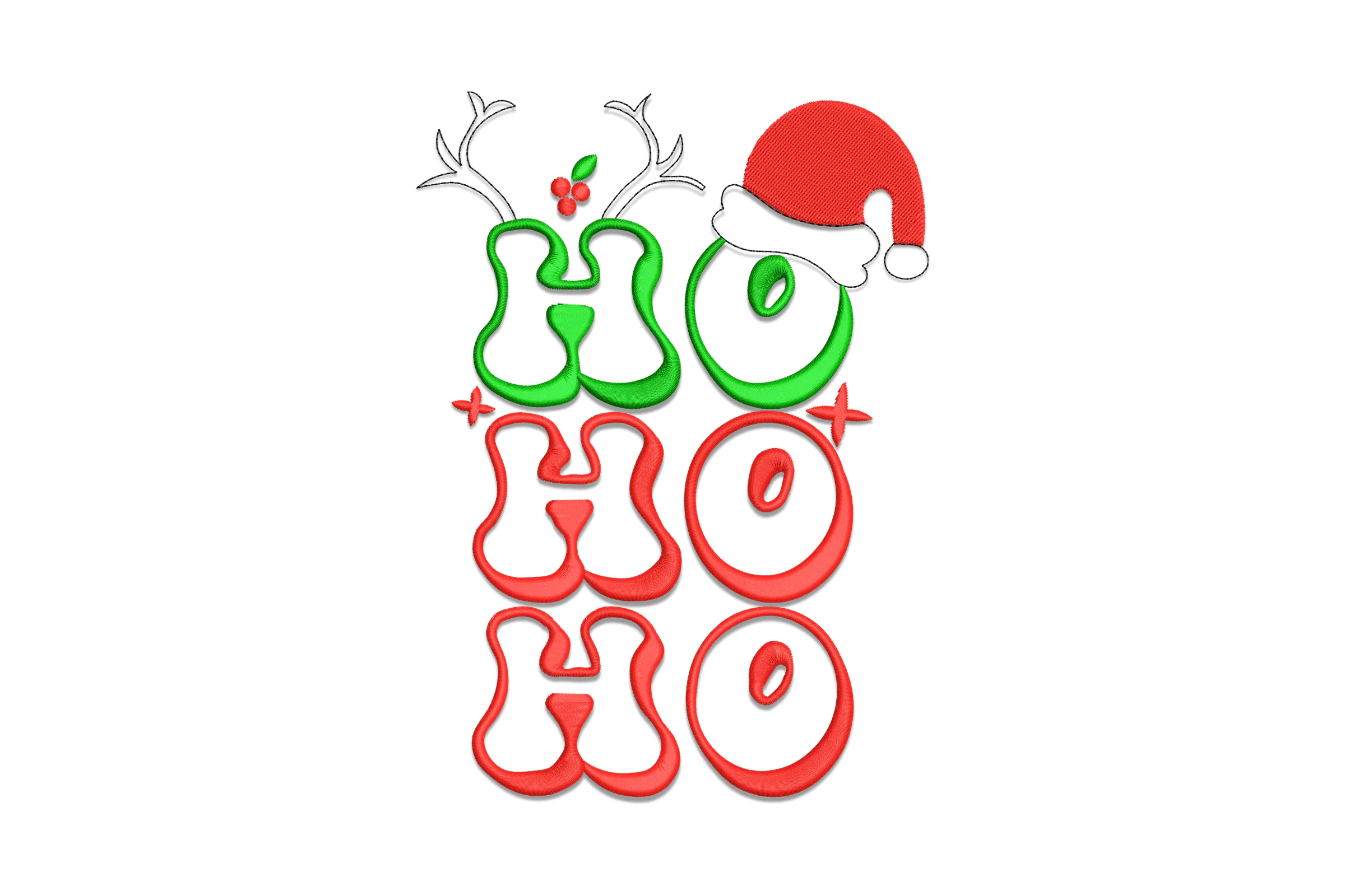 HO HO HO Embroidery Design File