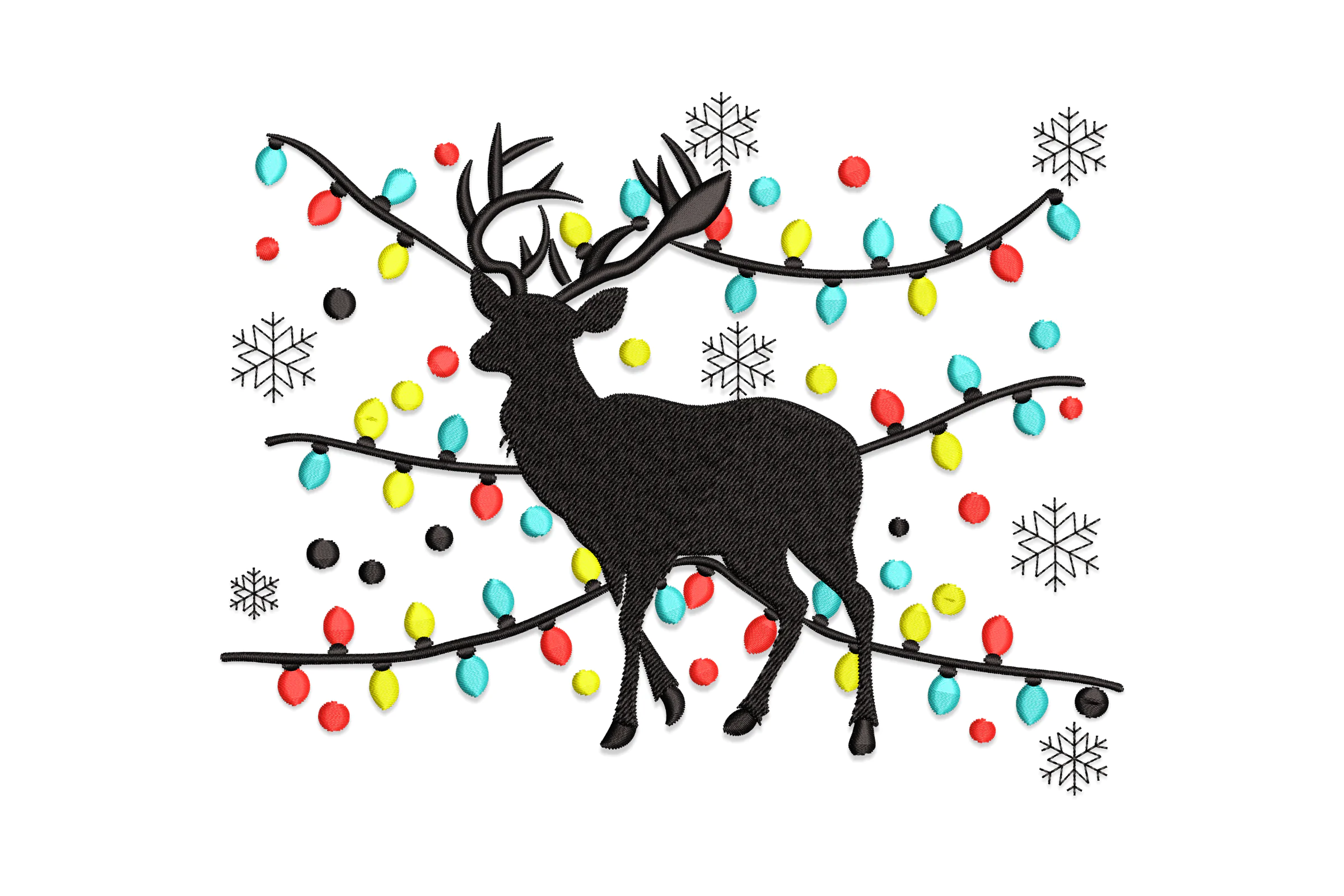 Christmas Reindeer Digital Embroidery Design