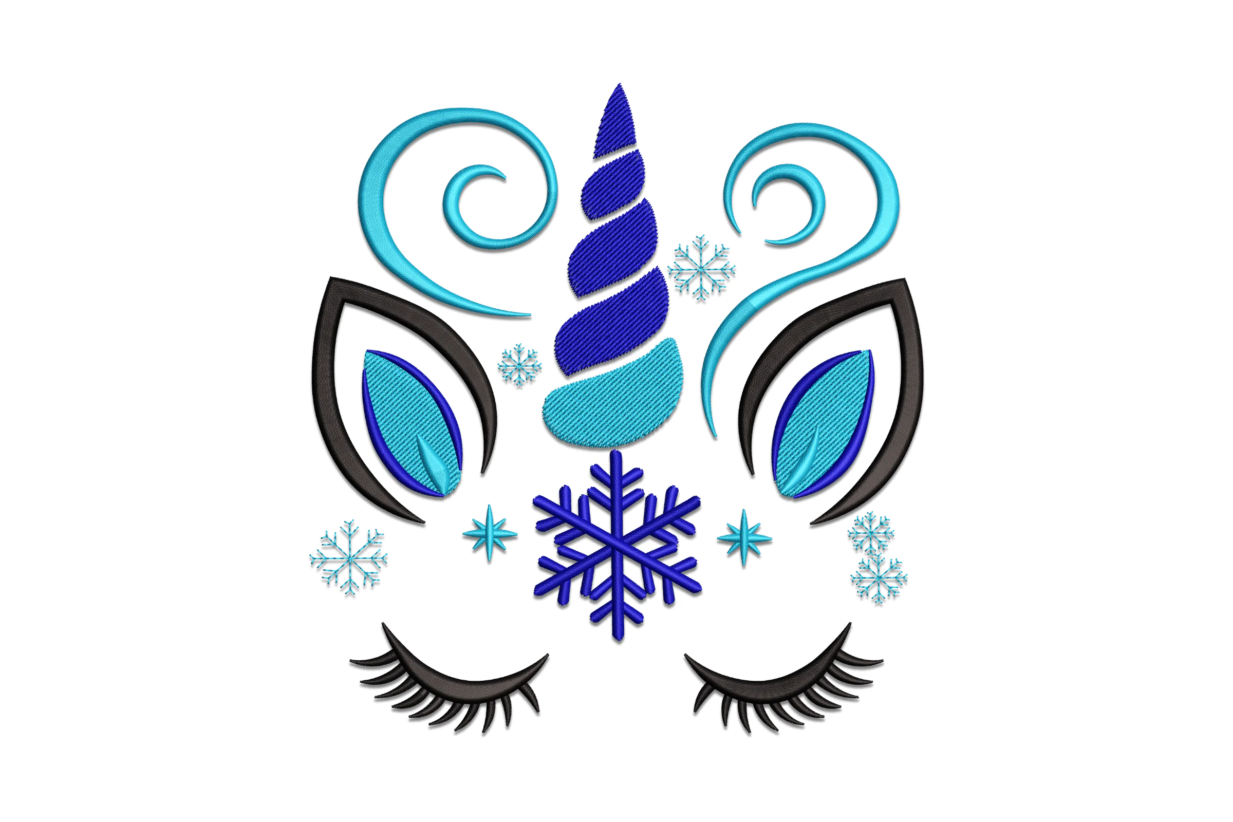 Christmas Winter Unicorn Digital Embroidery File