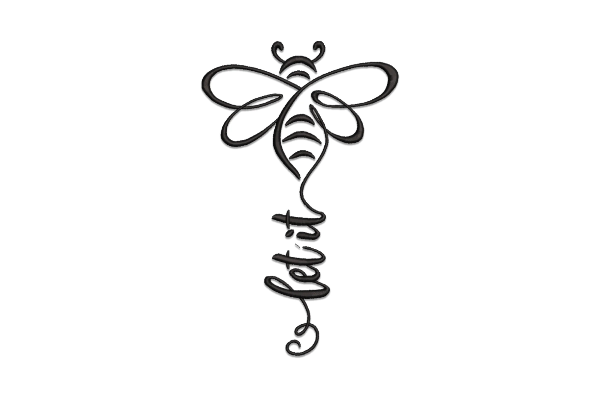 Let It Bee Embroidery Design
