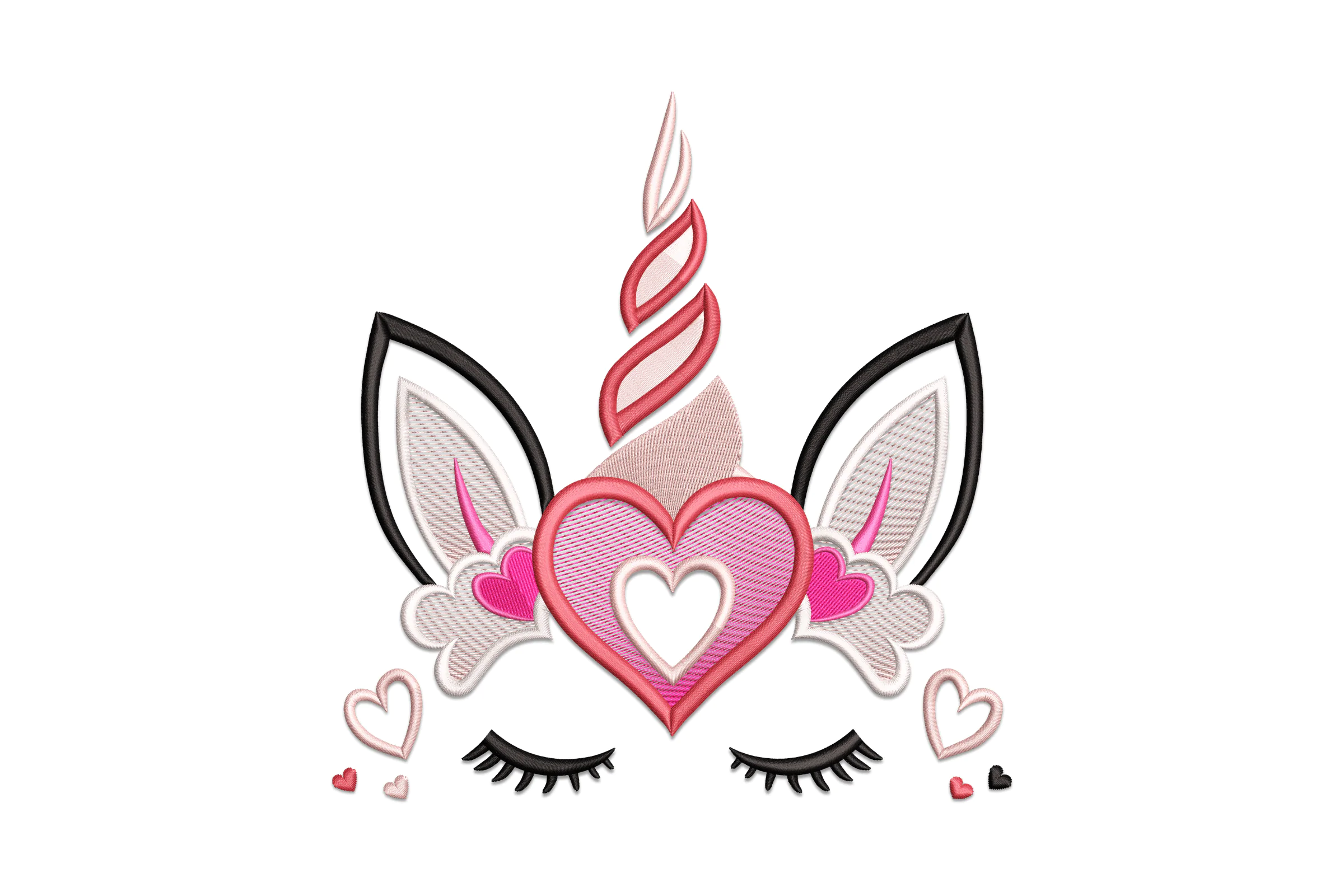 Valentine Unicorn Embroidery Design File