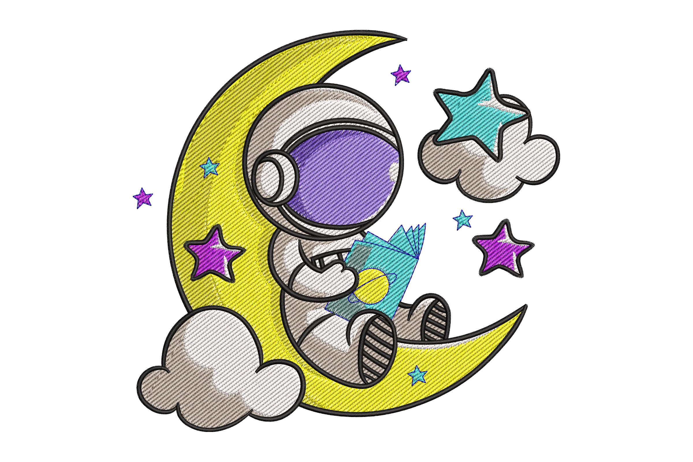 Astronaut Embroidery Design