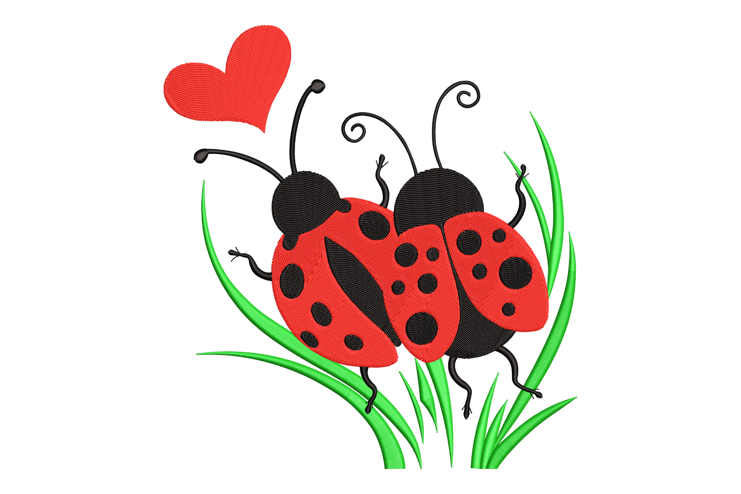 Love Ladybug Embroidery Design File