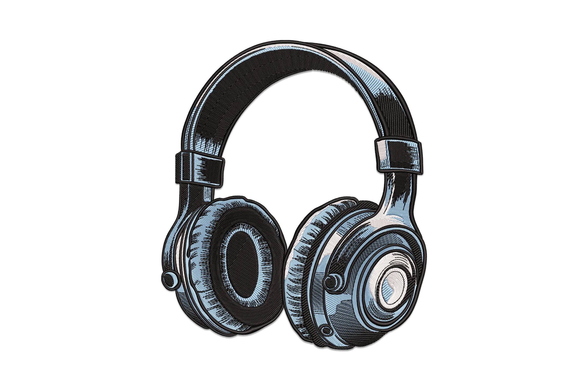Stylish Headphones Embroidery Design