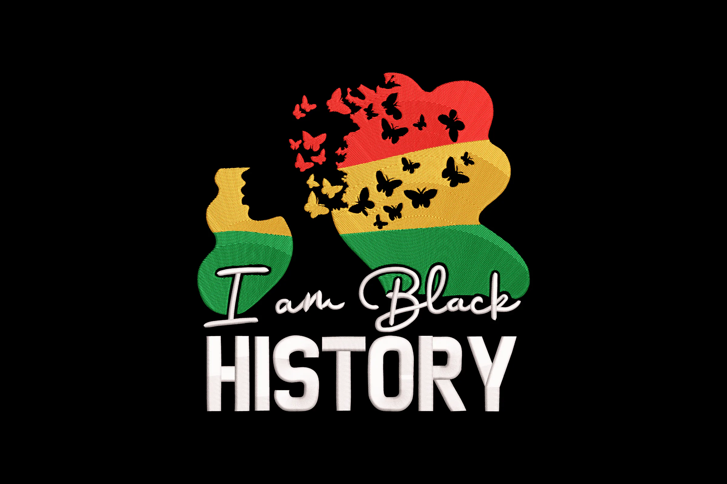 I Am Black History Digital Embroidery
