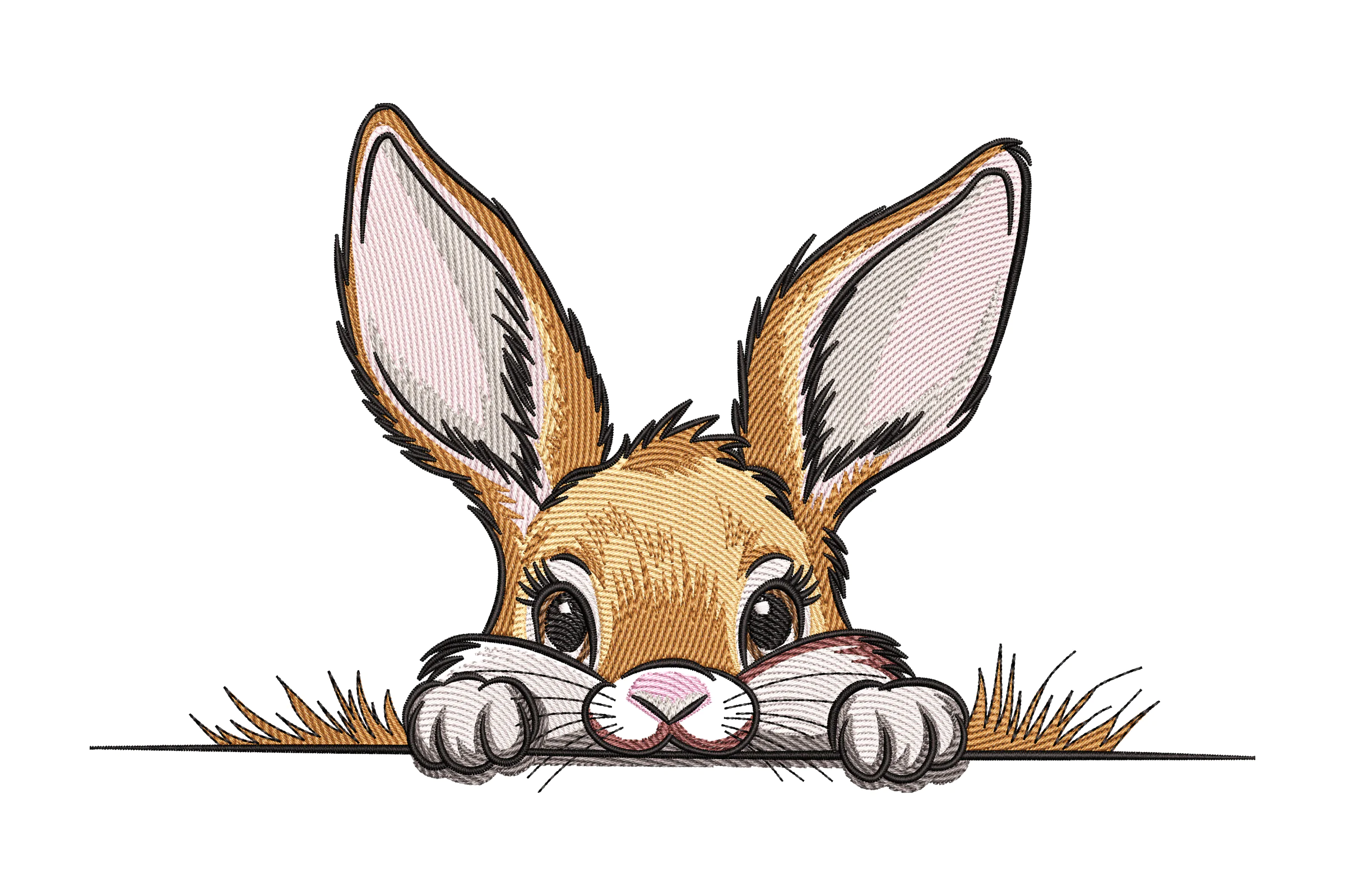 Bunny Face Embroidery Design