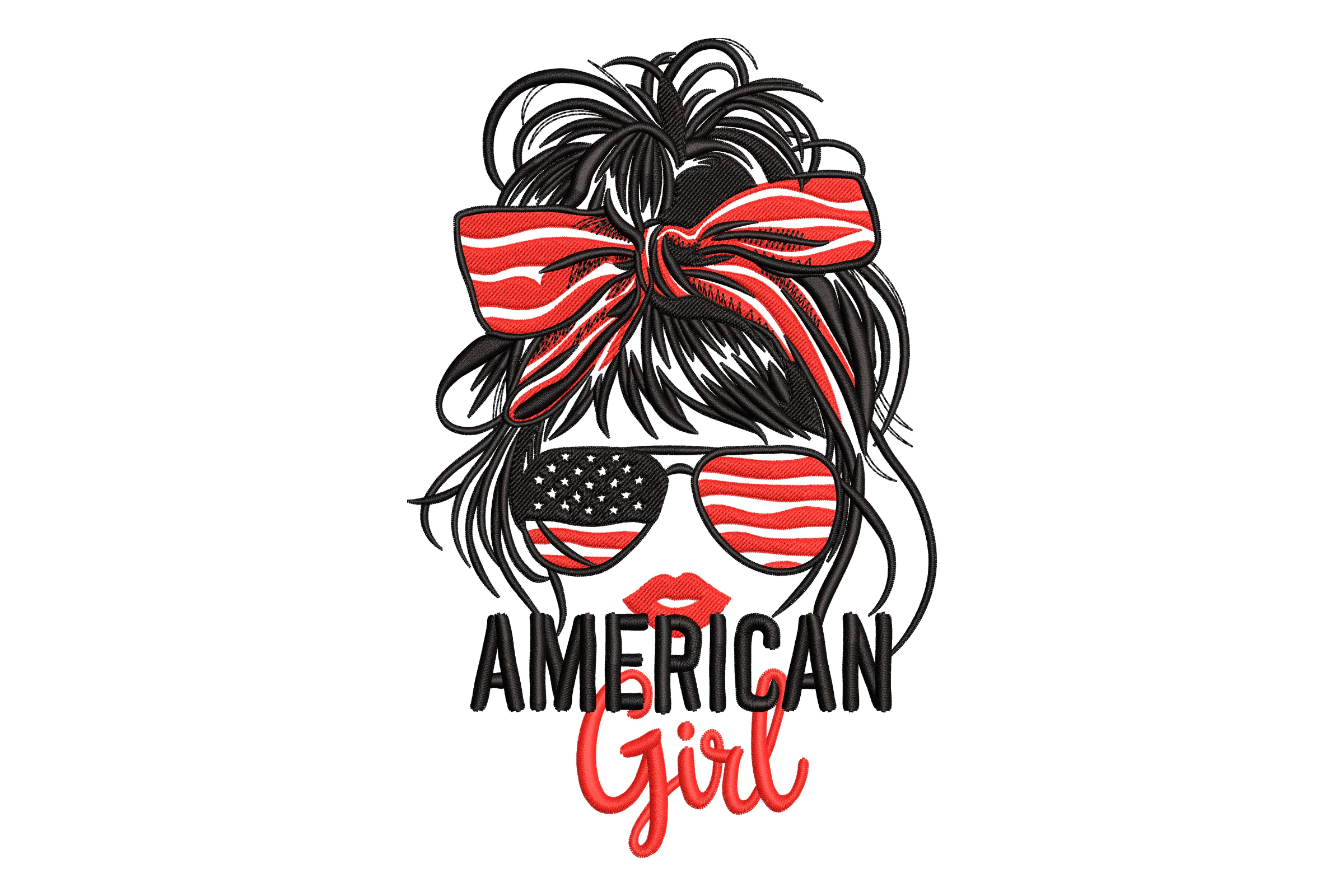 American Girl Embroidery Design Pattern