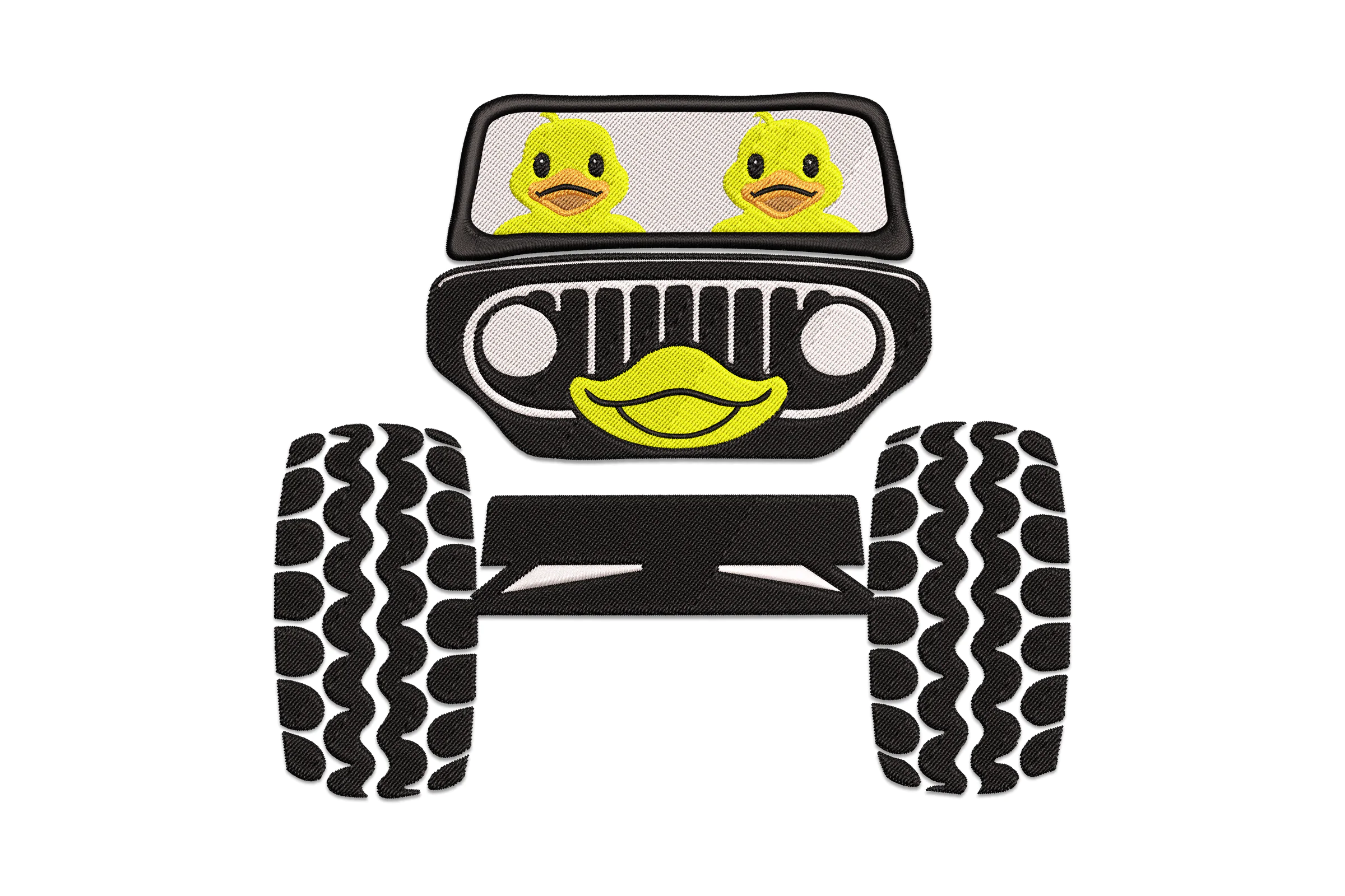 Duck Duck Jeep Embroidery Design