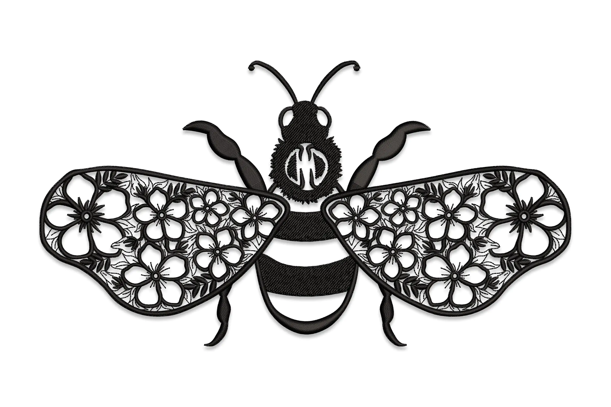 Bumble Bee Machine  Embroidery Design