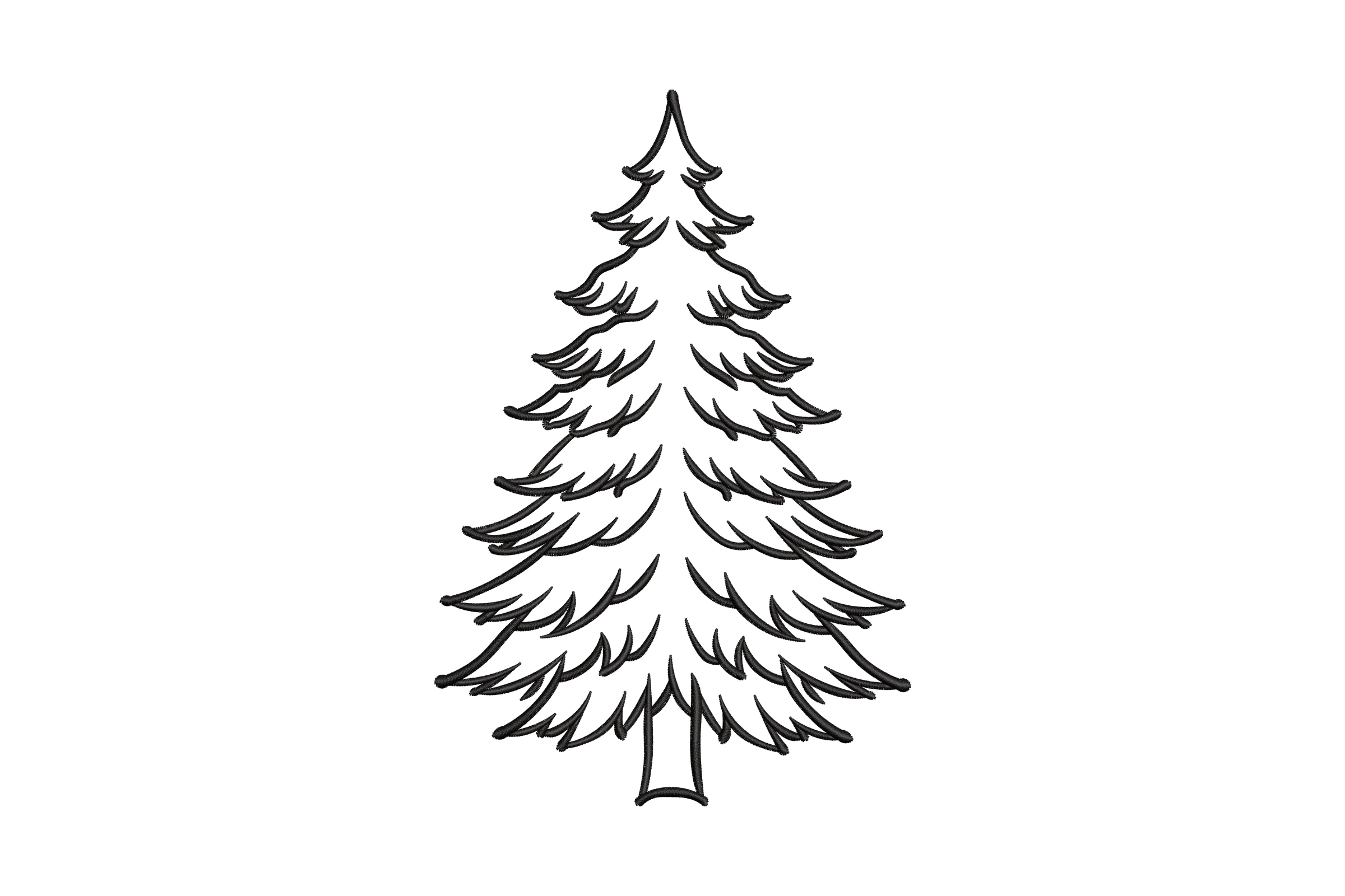 Tree Christmas Embroidery Design