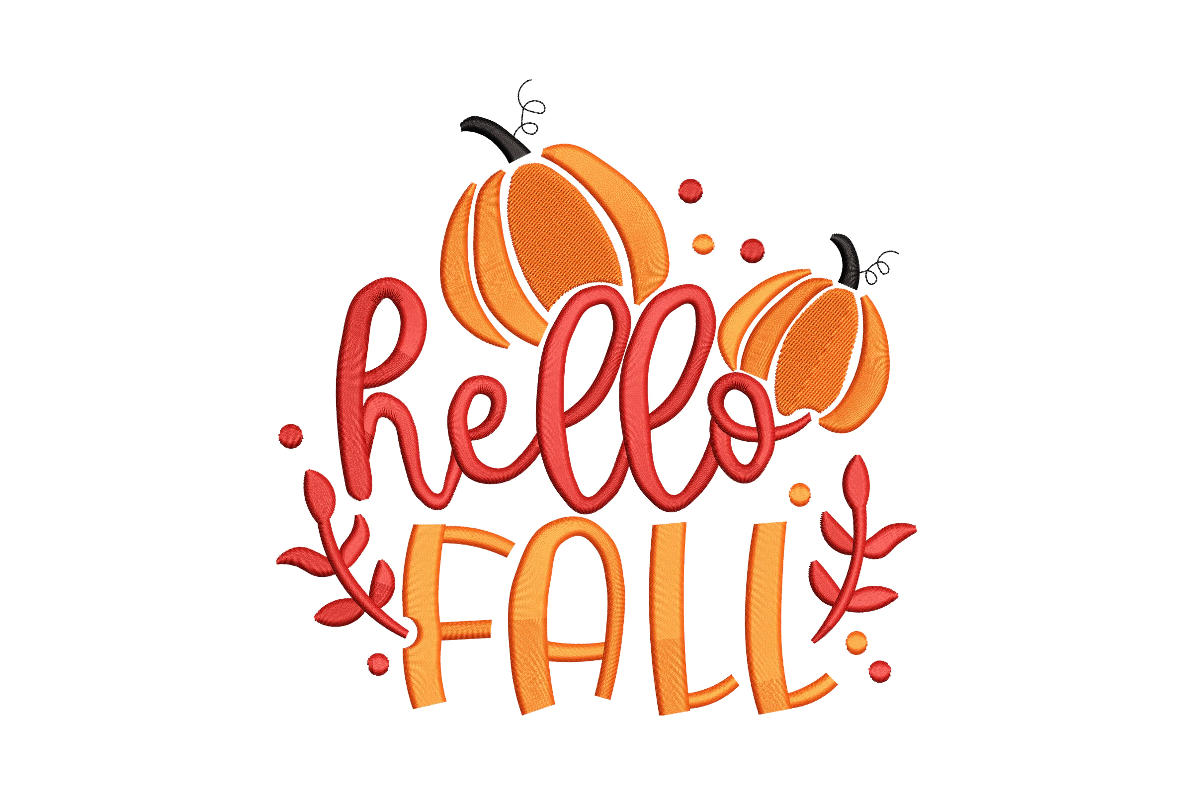 Hello Fall Machine Embroidery Design