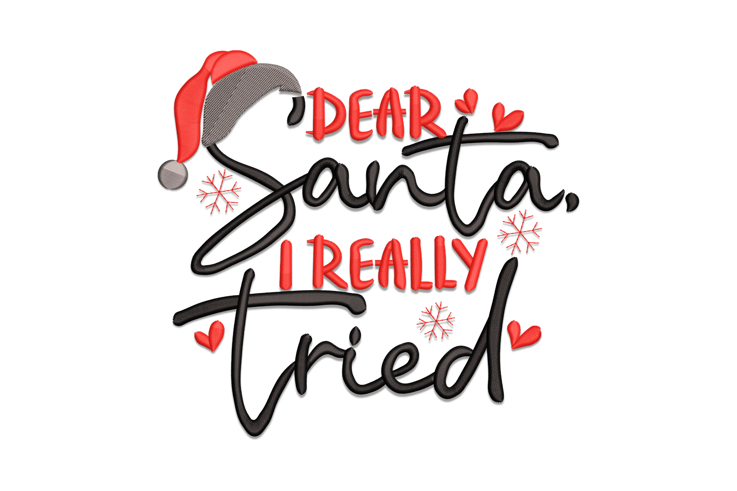 Furry & Bright Festive Animal Quote Embroidery Design File