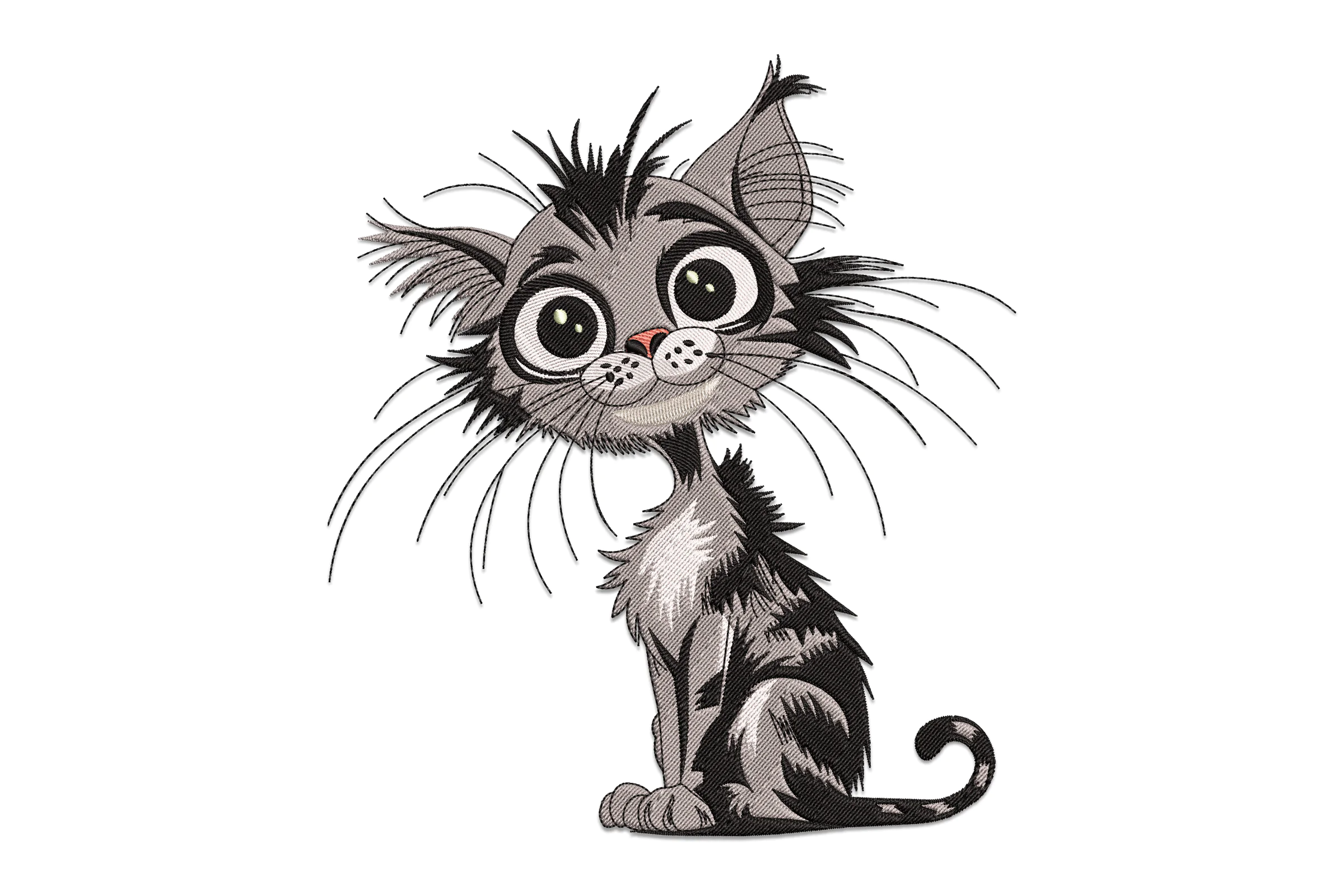 Adorable Kitten Machine Embroidery Design