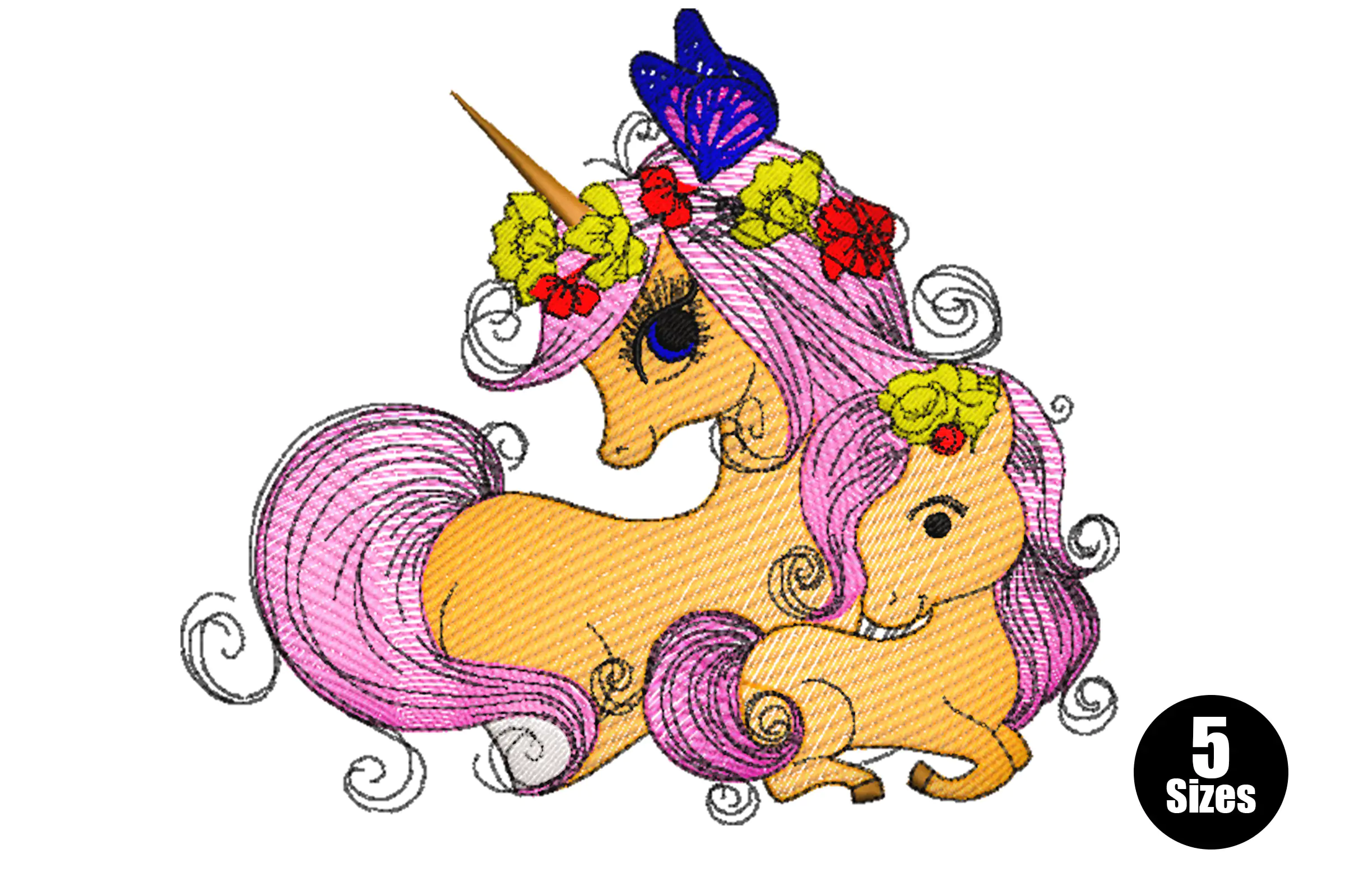 Unicorn Embroidery Design