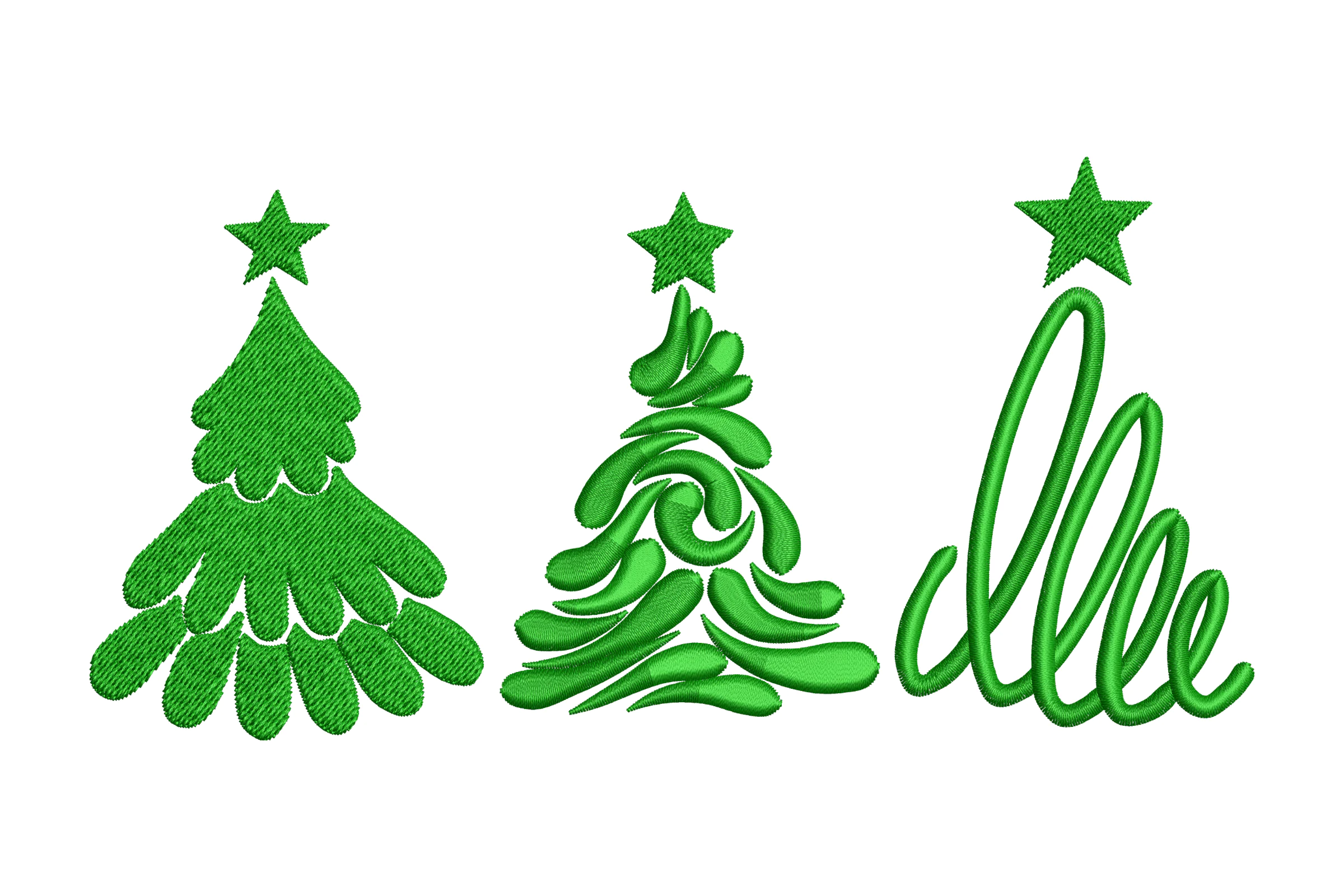 Christmas Trees Embroidery File Design