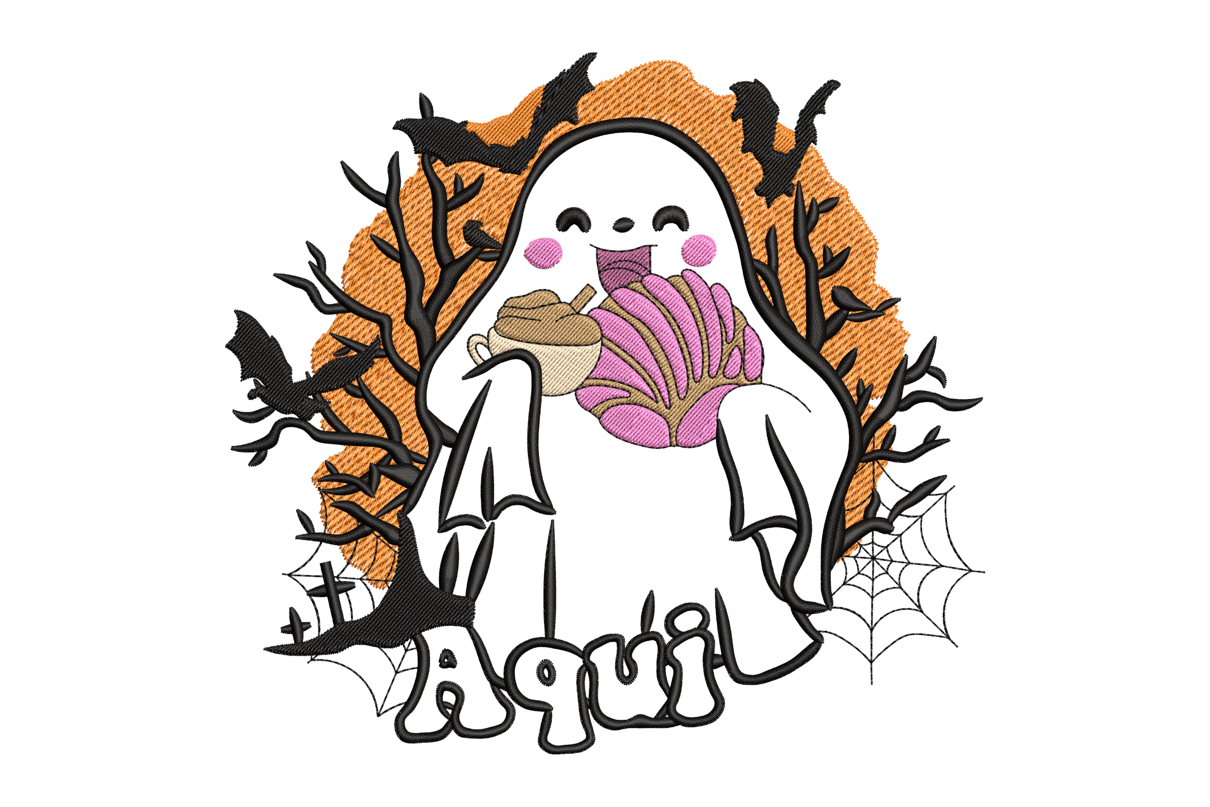 Cute Ghost Embroidery File