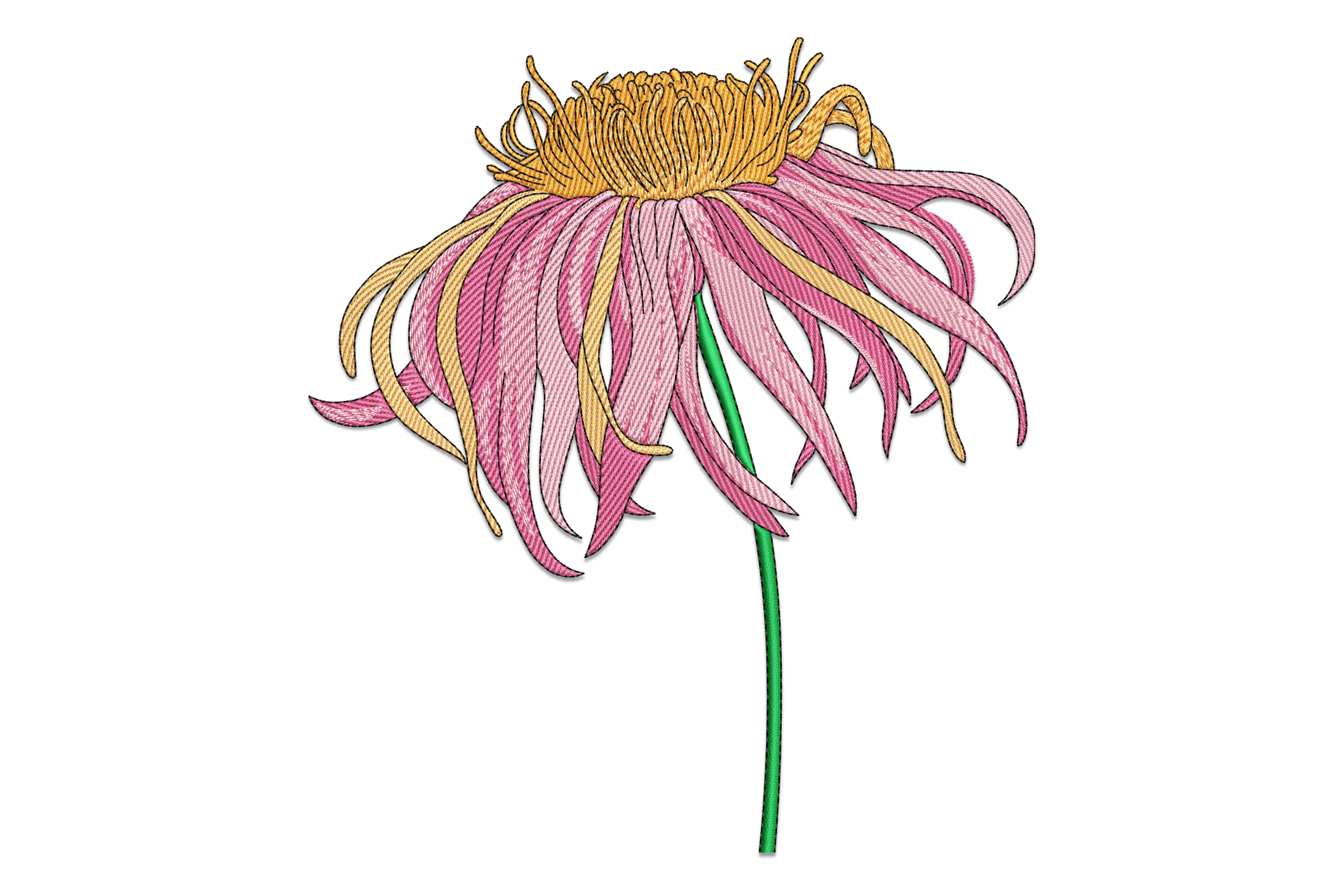 Wilting Flower Embroidery Design